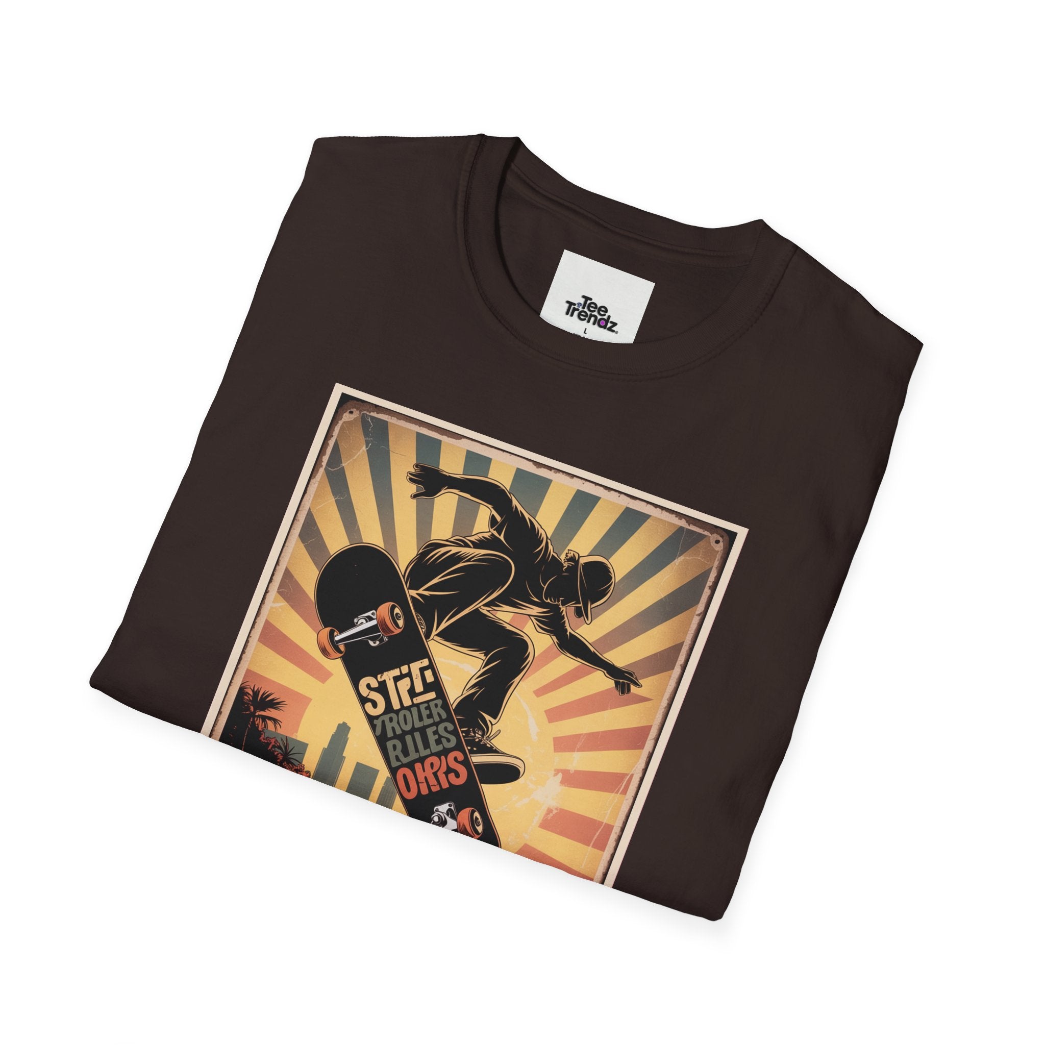 Los Angeles Skateboard Vintage Poster T-Shirt