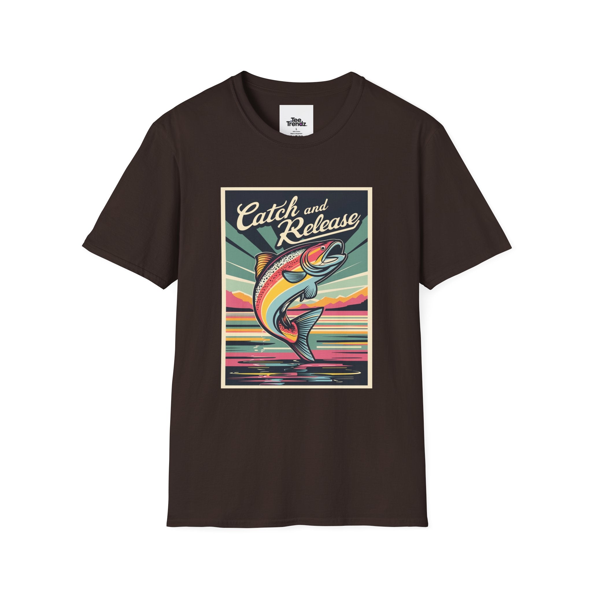 Catch and Release Fishing T-Shirt — Retro Trout Angler Tee