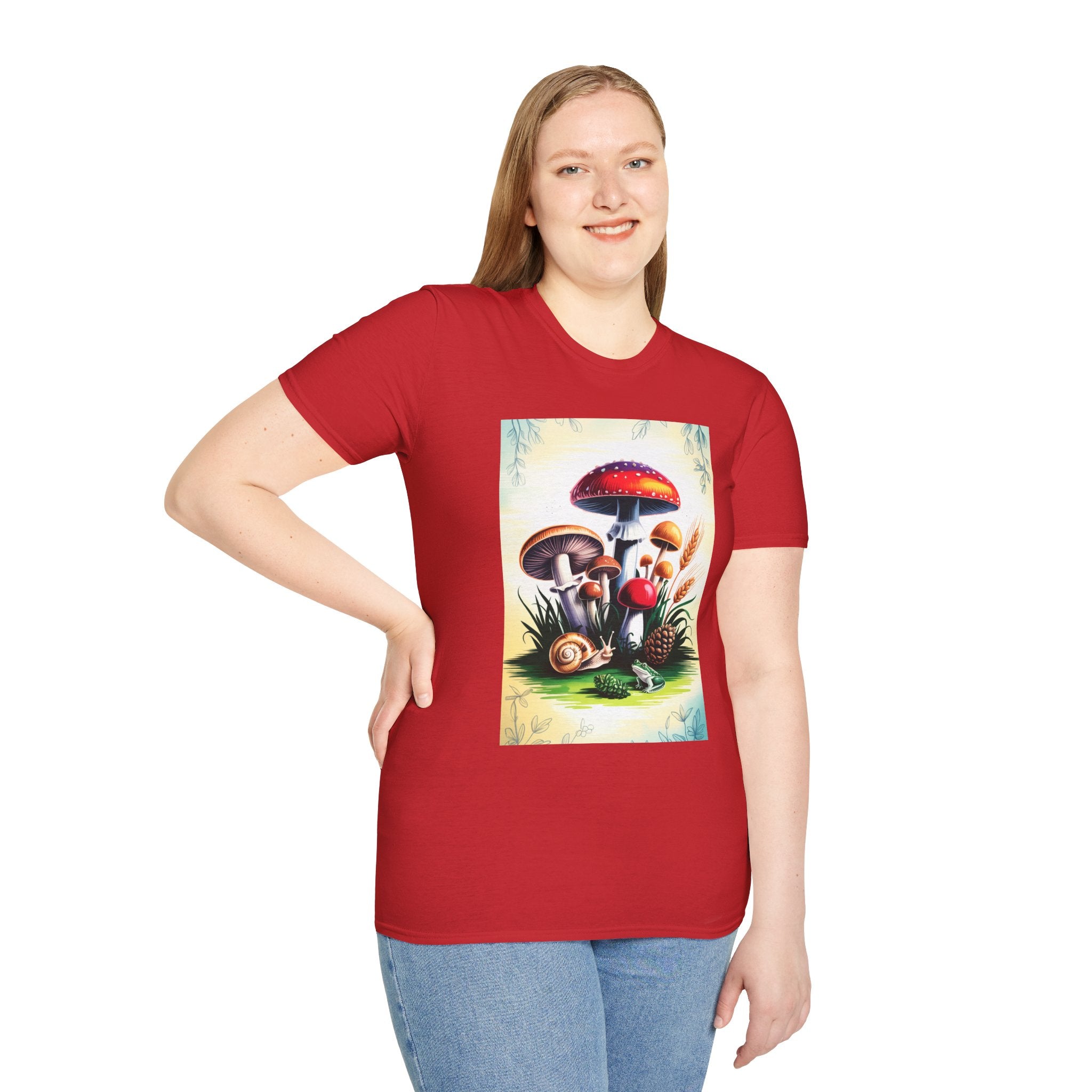 Mushroom Garden T-Shirt — Vintage Botanical Fungi Illustration