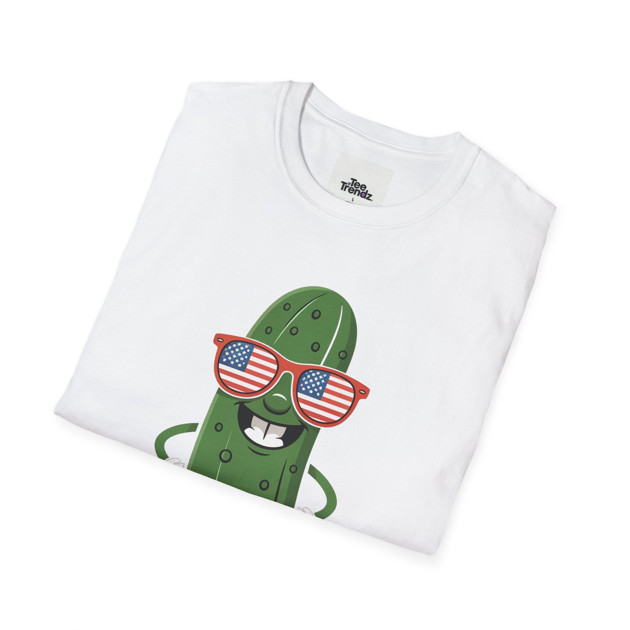 Patriotic Pickle T-Shirt — Cool Pickle with USA Sunglasses
