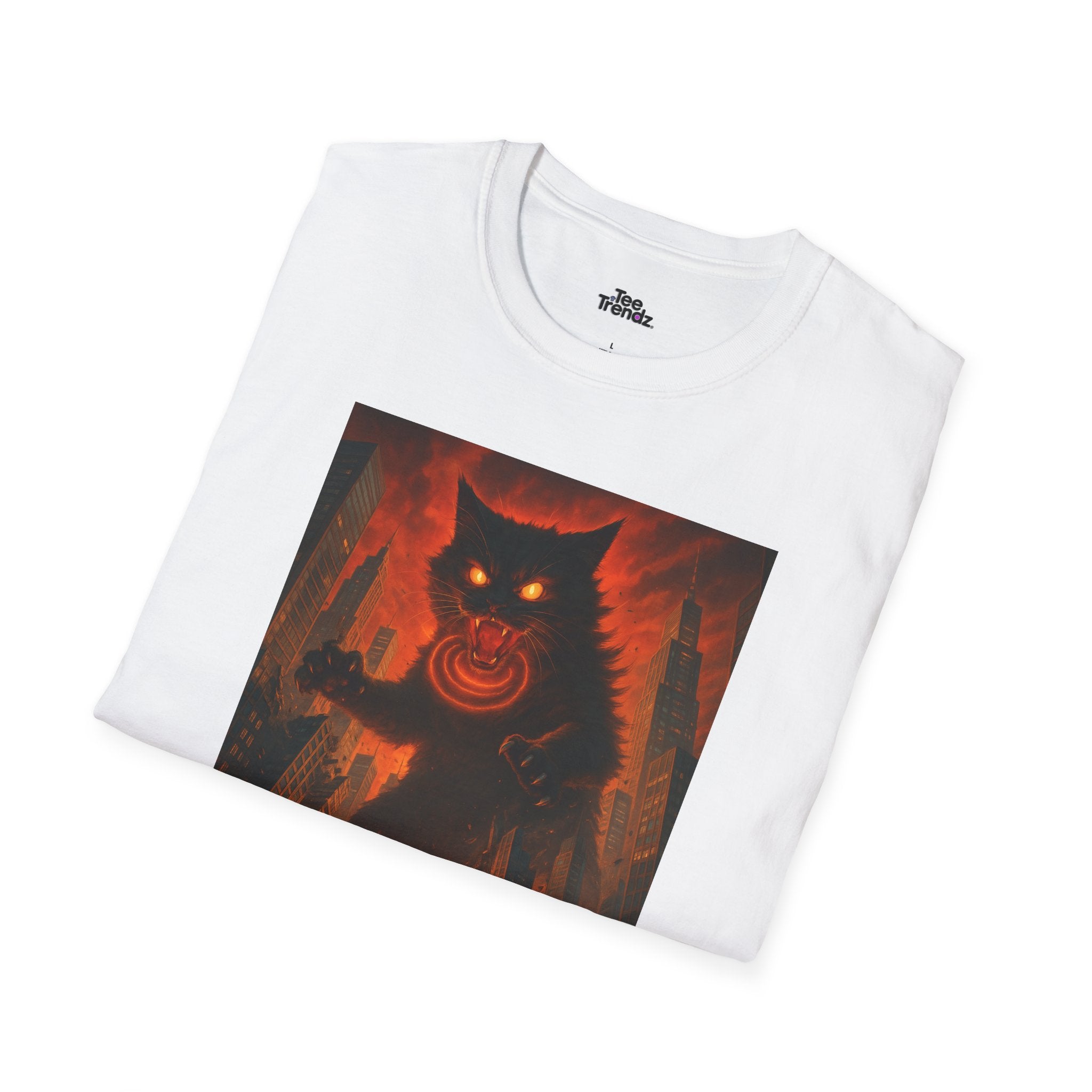 Demon Night T-Shirt — Fiery Monster Illustration Tee