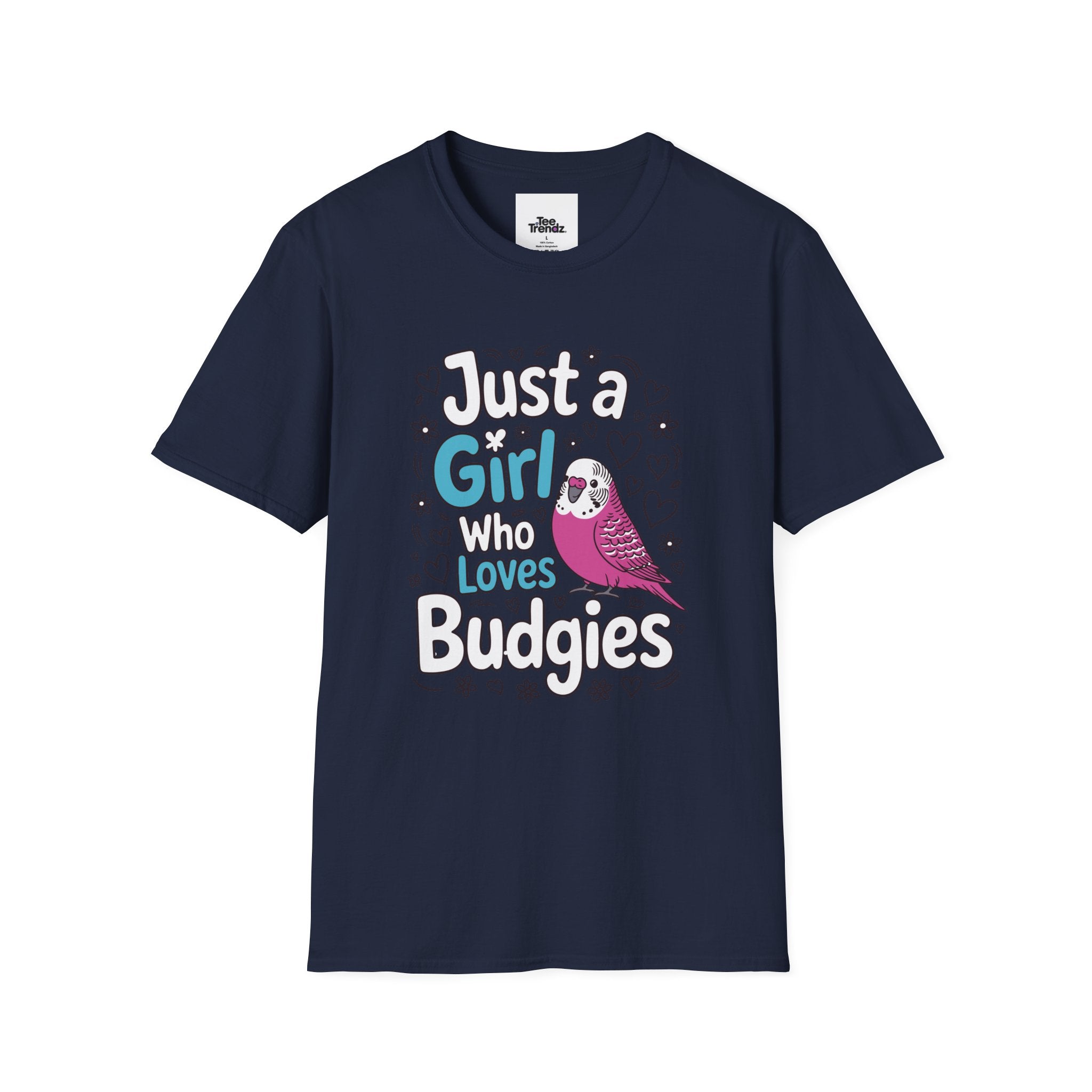 Just a Girl Who Loves Budgies T-Shirt – Cute Budgie Parakeet Tee for Bird Lovers