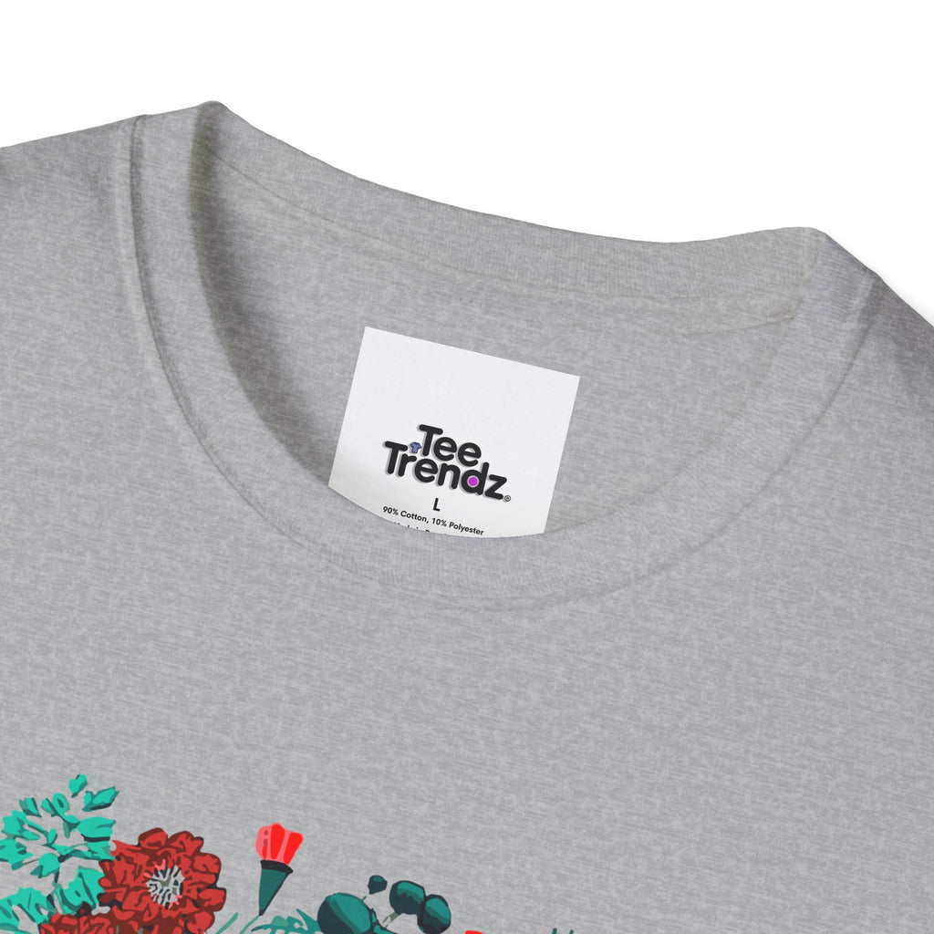 Floral Frida-Inspired Portrait T-Shirt