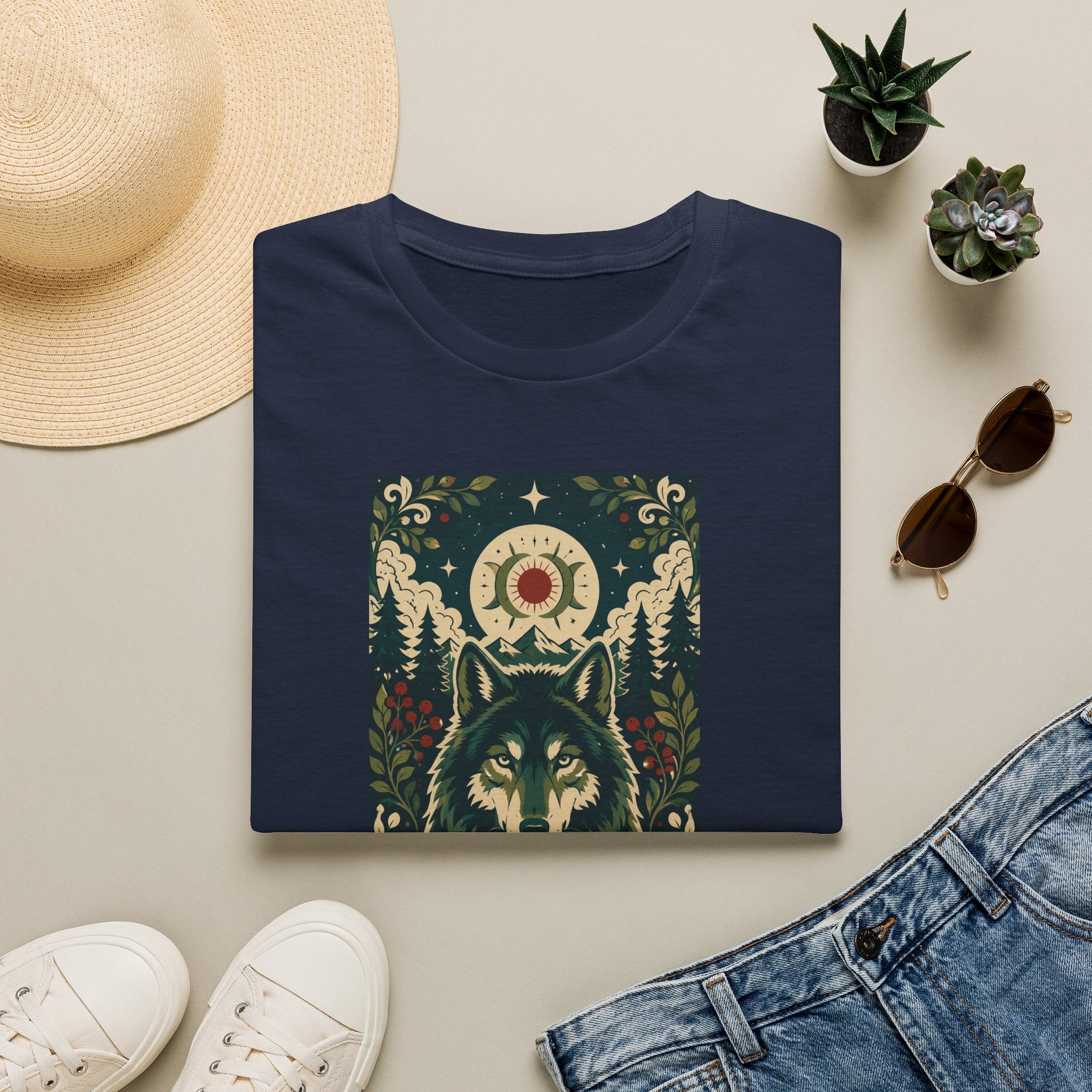 Wolf Spirit T-Shirt — Mystic Forest Moon Graphic