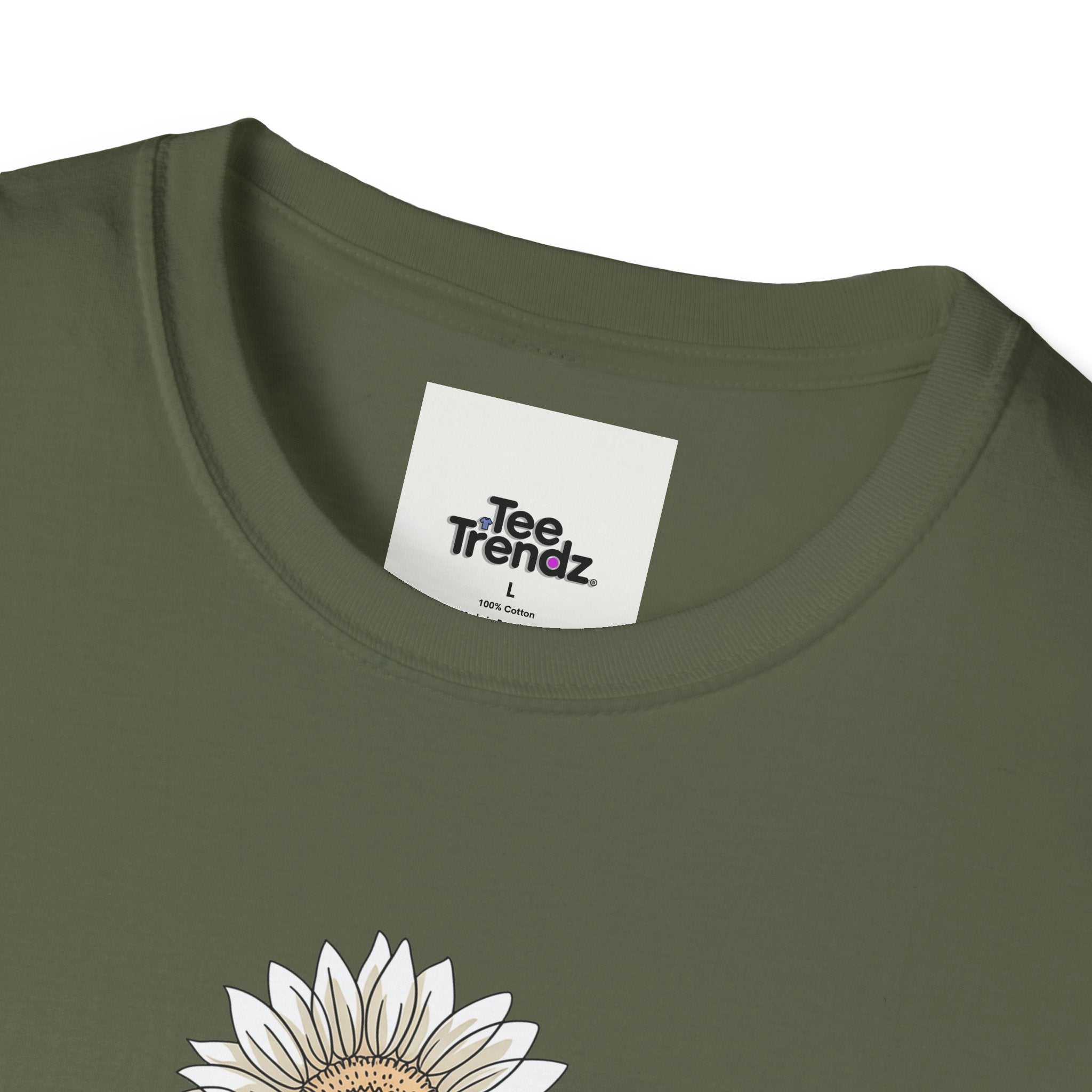 “Bloom with Grace” Sunflower T-Shirt — Floral Inspirational Graphic Tee