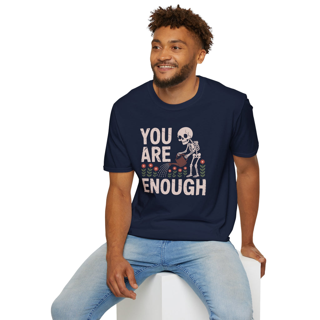 You Are Enough T-Shirt — Encouraging Floral Graphic Tee