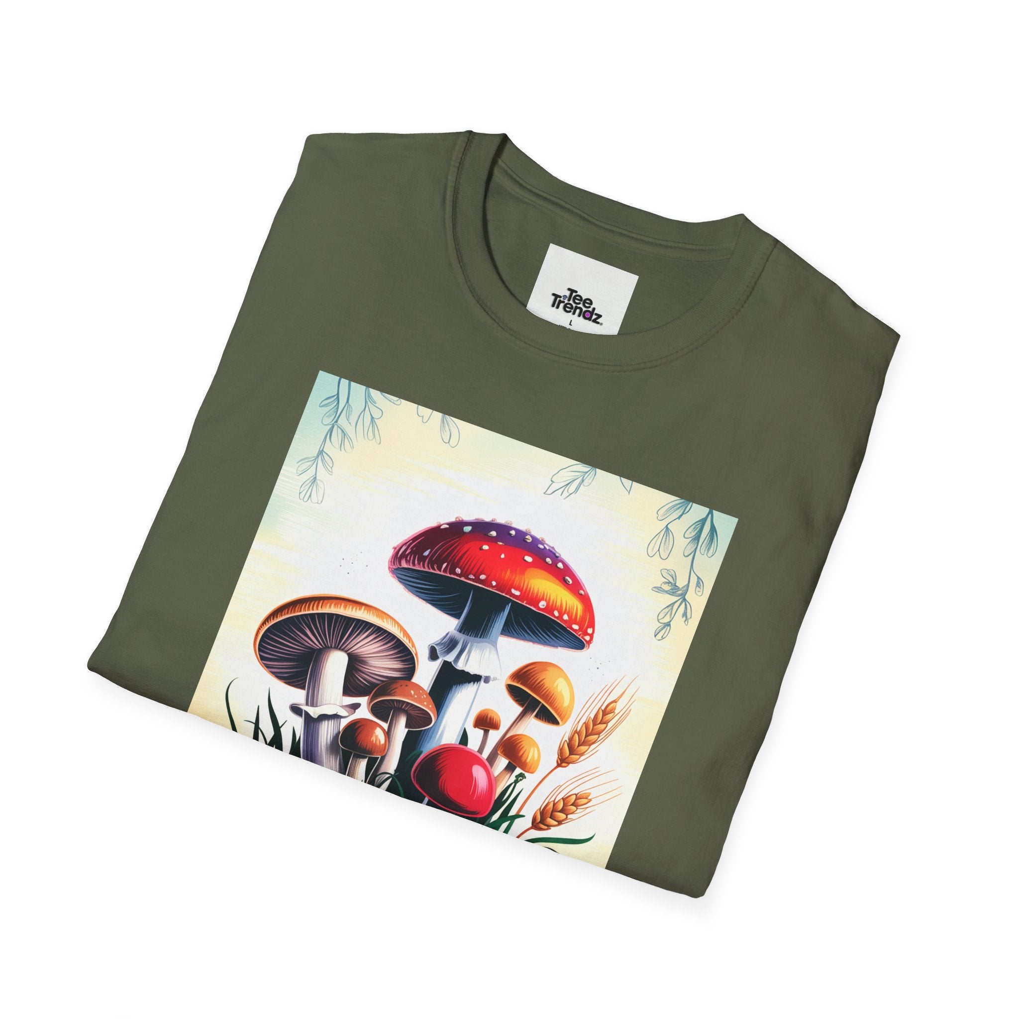 Mushroom Garden T-Shirt — Vintage Botanical Fungi Illustration