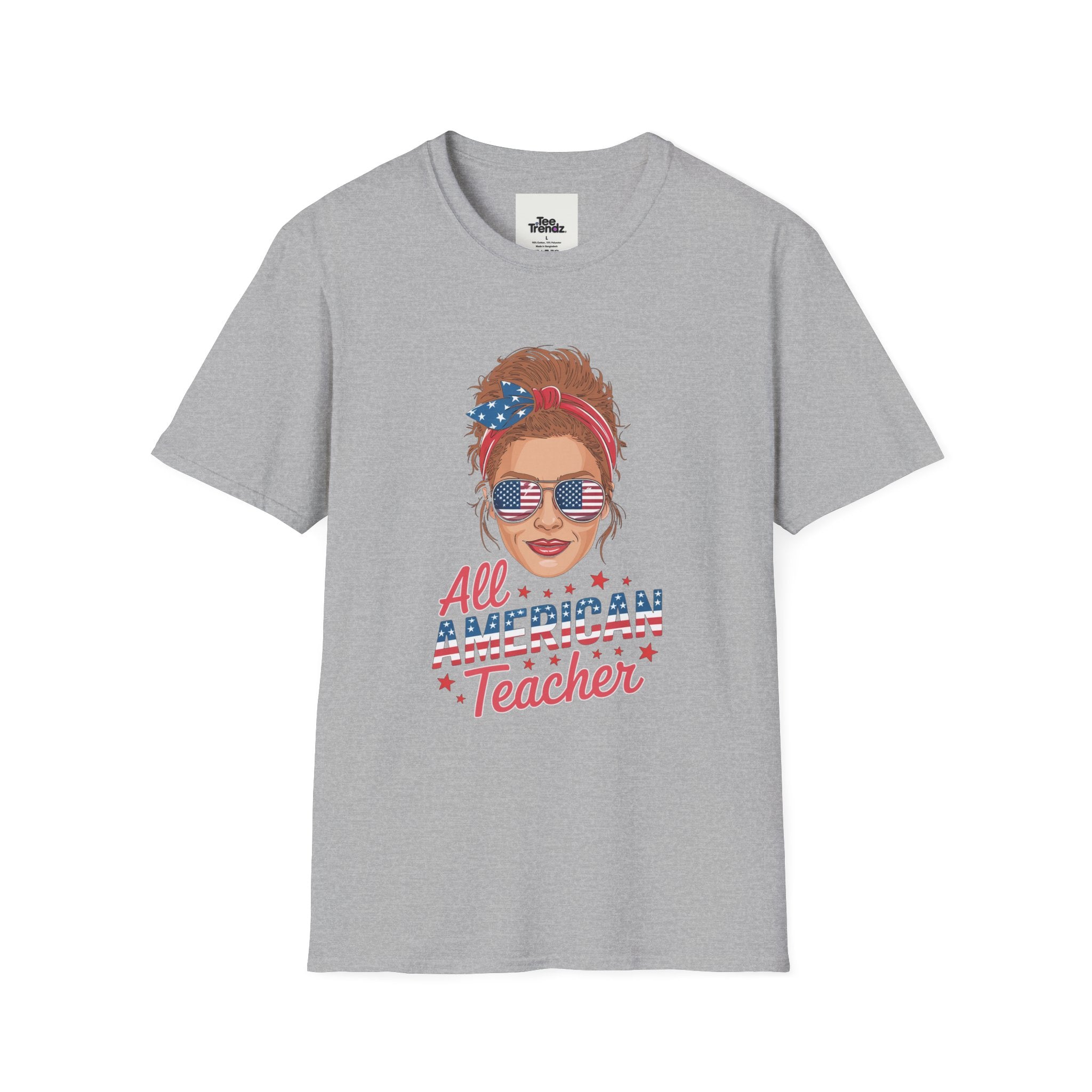 Patriotic "All American Teacher" T-Shirt