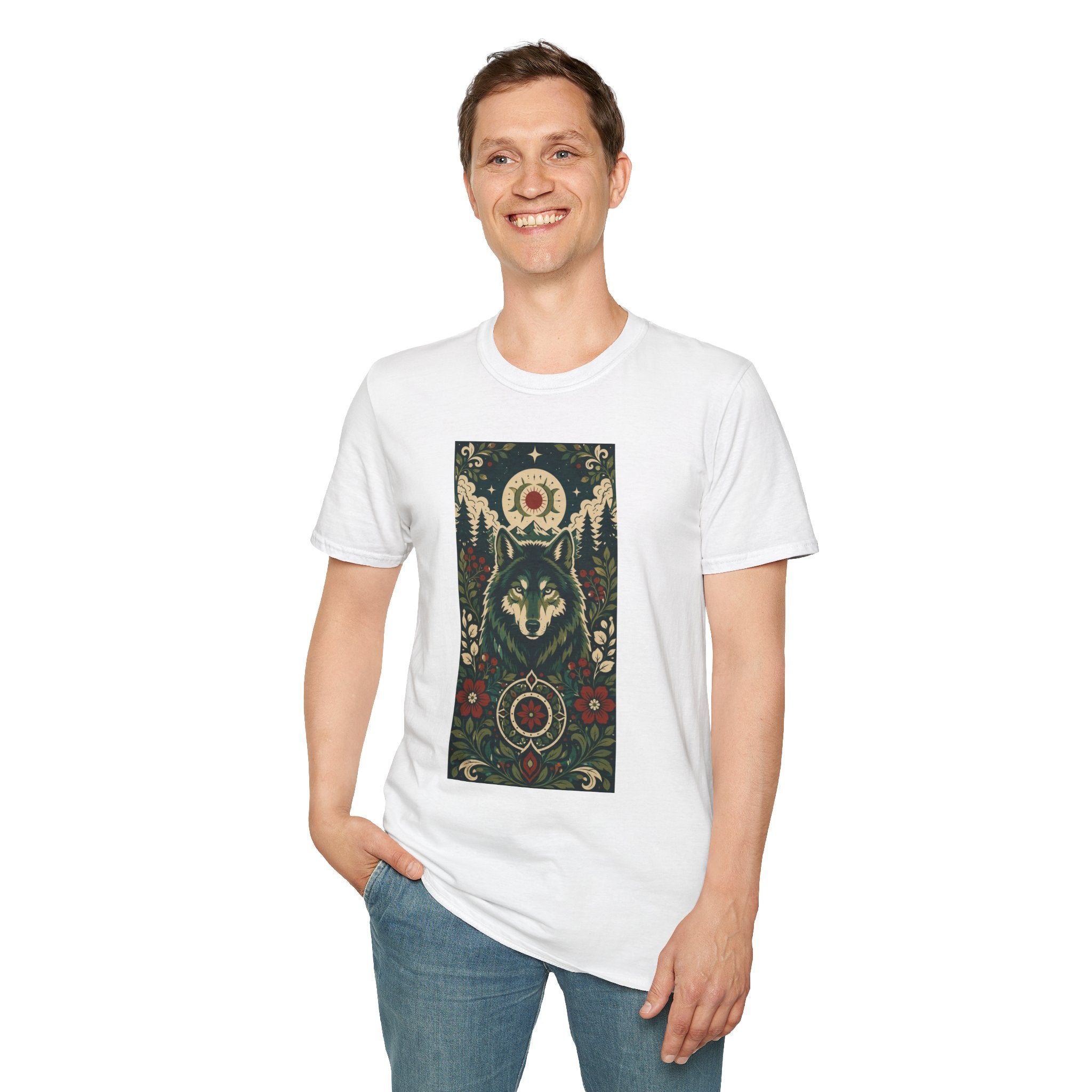 Wolf Spirit T-Shirt — Mystic Forest Moon Graphic