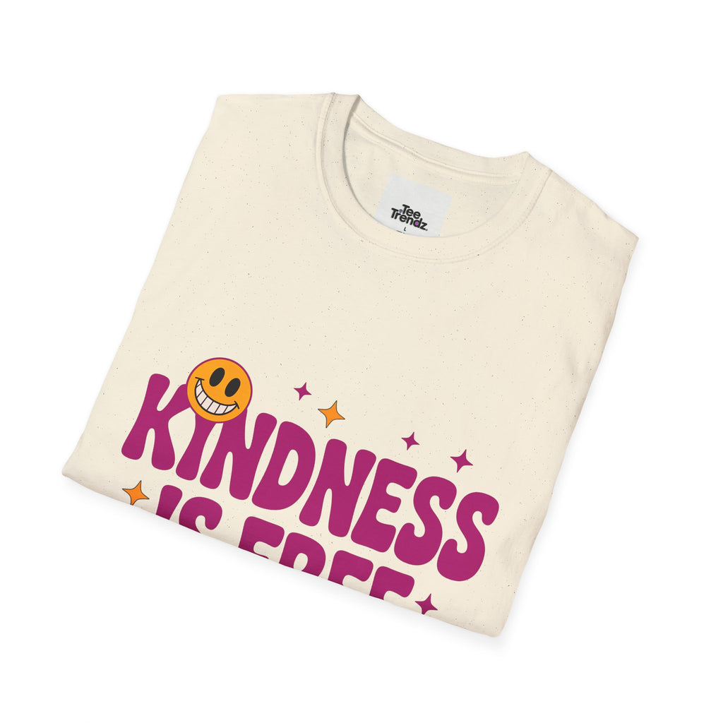 Kindness Is Free T-Shirt — Positive Message Smile Tee