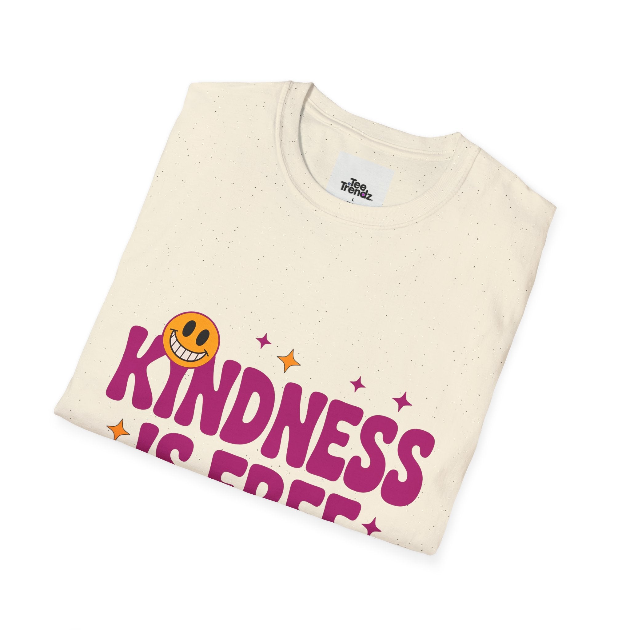Kindness Is Free T-Shirt — Positive Message Smile Tee