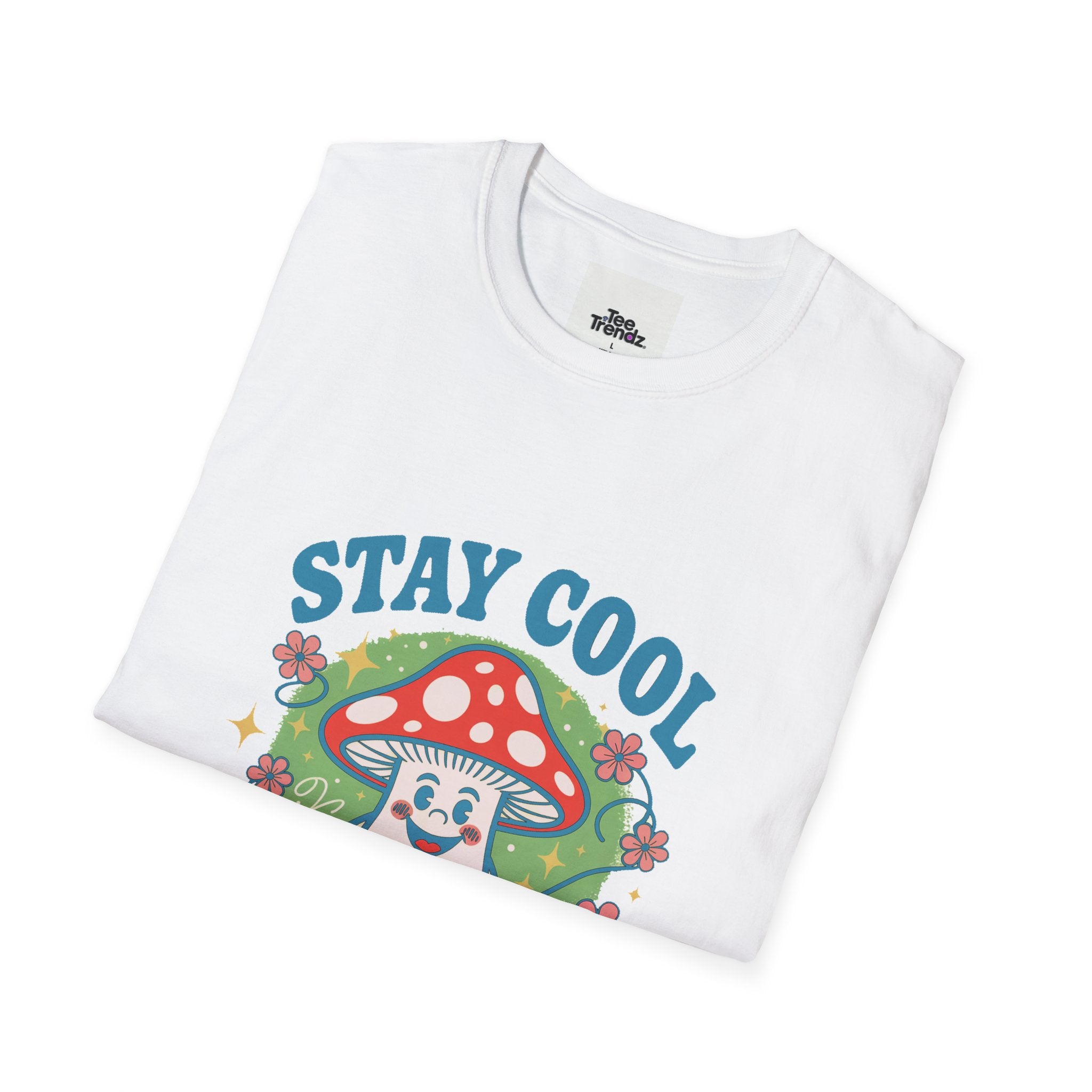 Stay Cool Mushroom T-Shirt — 'Be Yourself' Retro Cute Graphic Tee