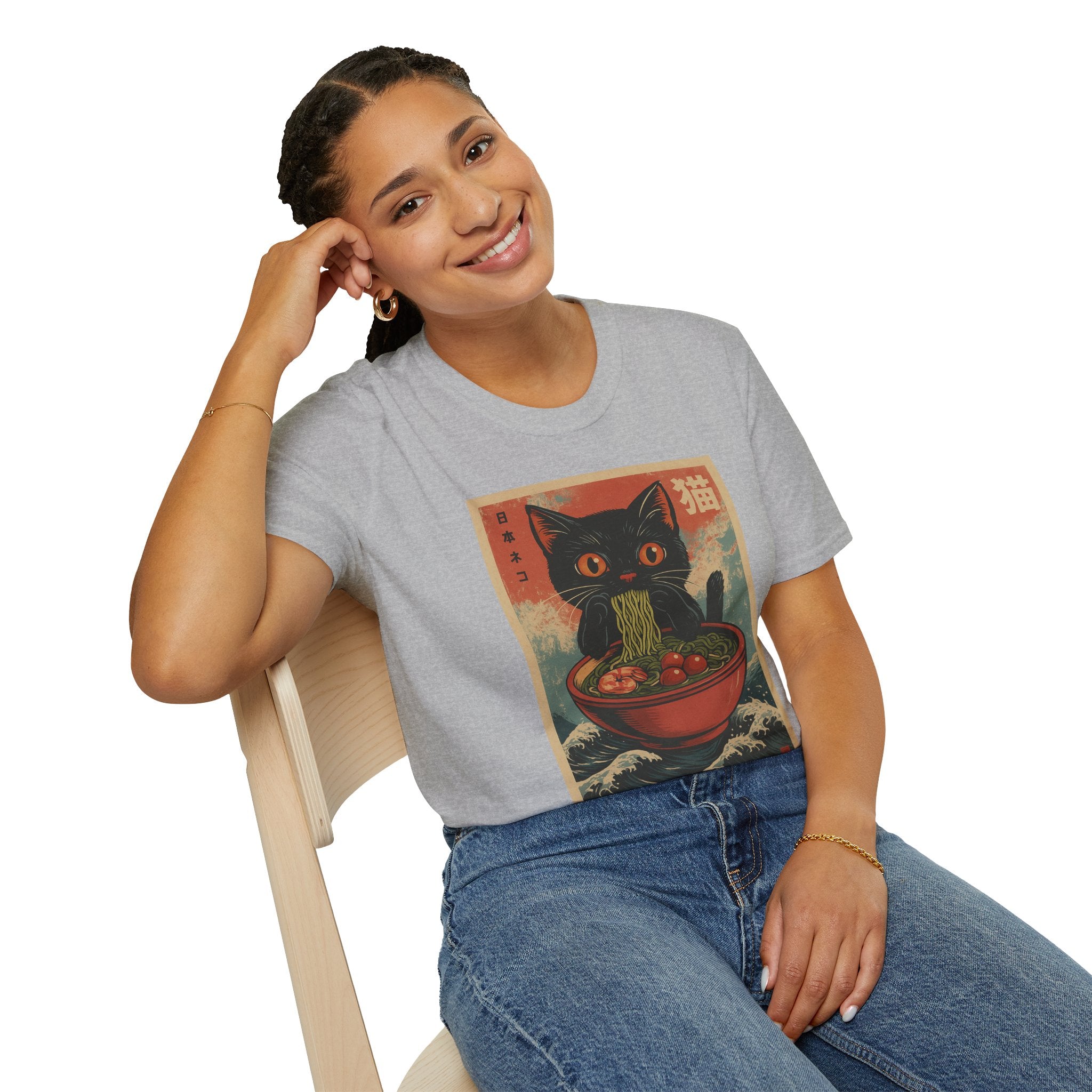 Cat Ramen T-Shirt — Vintage Japanese Neko Bowl Graphic Tee