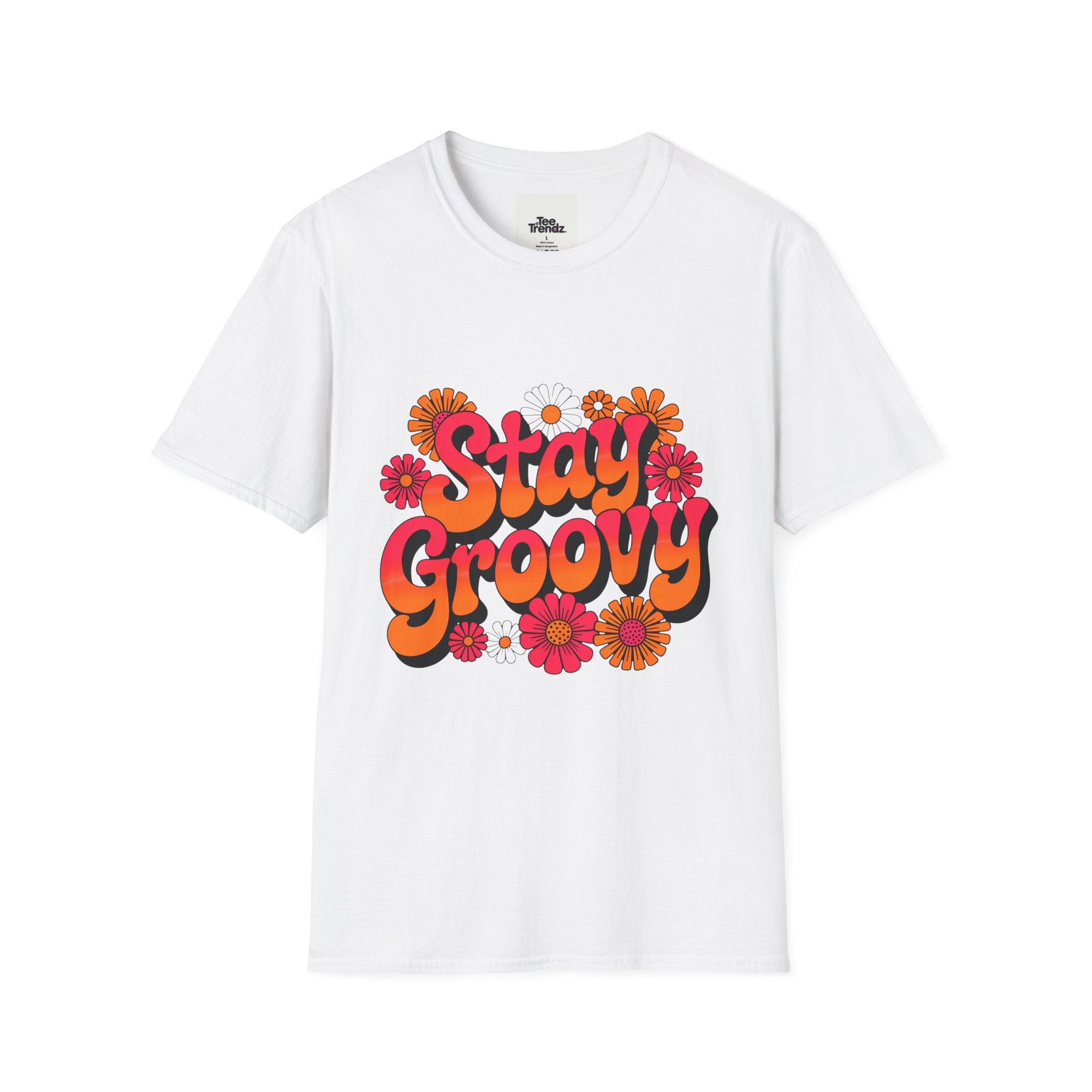 Stay Groovy T-Shirt — Retro 70s Floral Graphic Tee