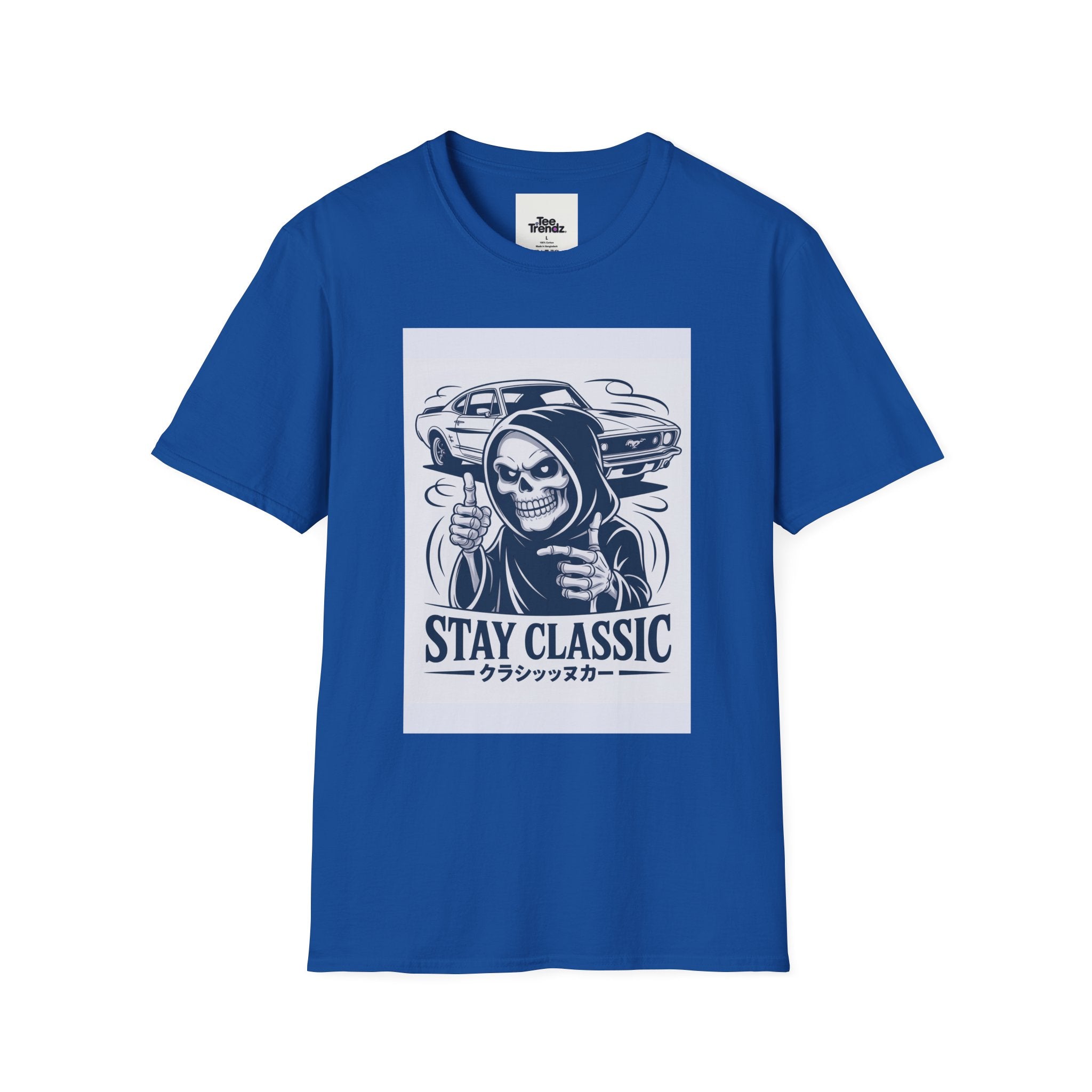 Stay Classic Skull Car T-Shirt — Vintage Japanese Streetwear Tee