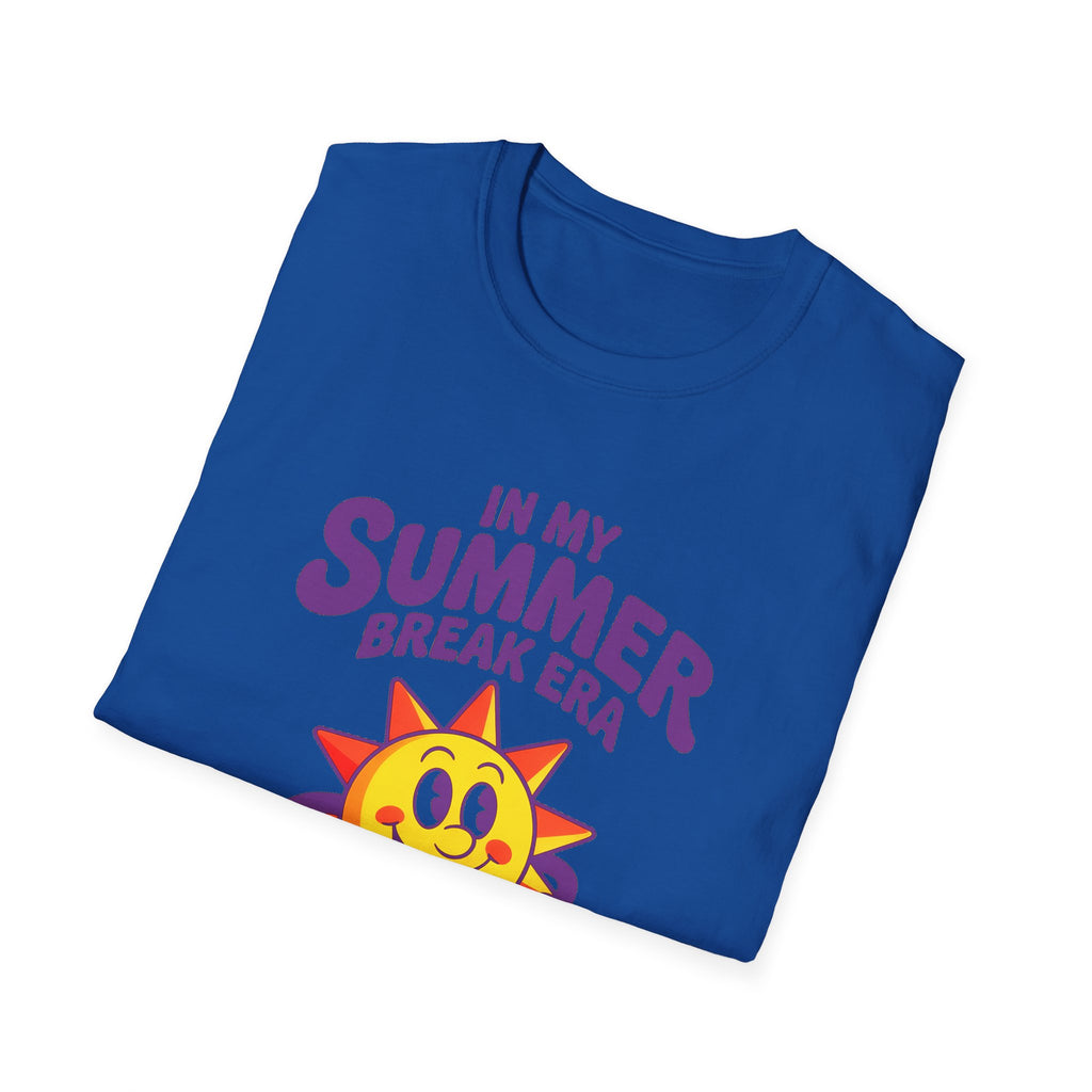 Summer Break Era T‑Shirt – Retro Smiling Sun Graphic
