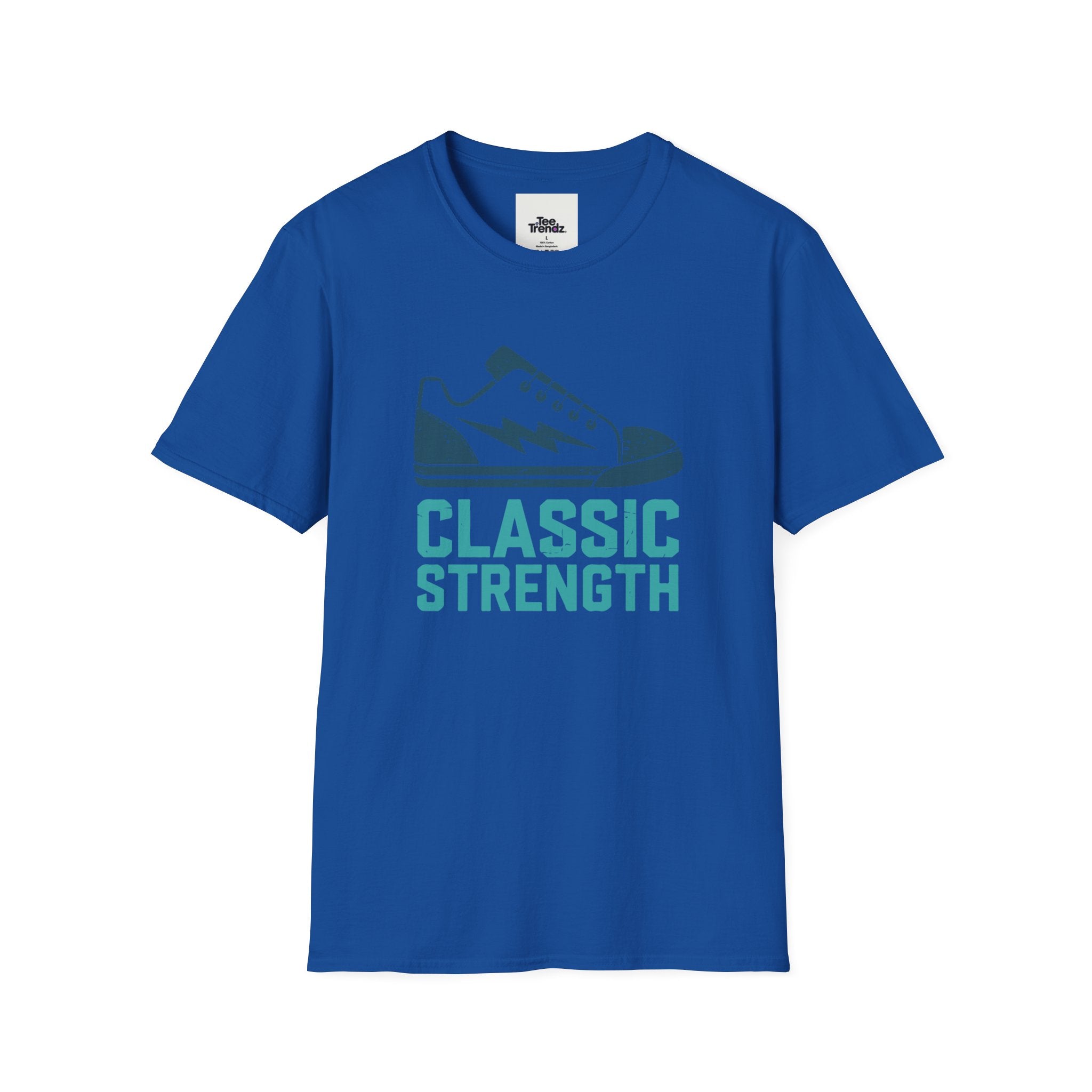 Classic Strength Sneaker T-Shirt — Retro Athletic Tee with 'Classic Strength' Design
