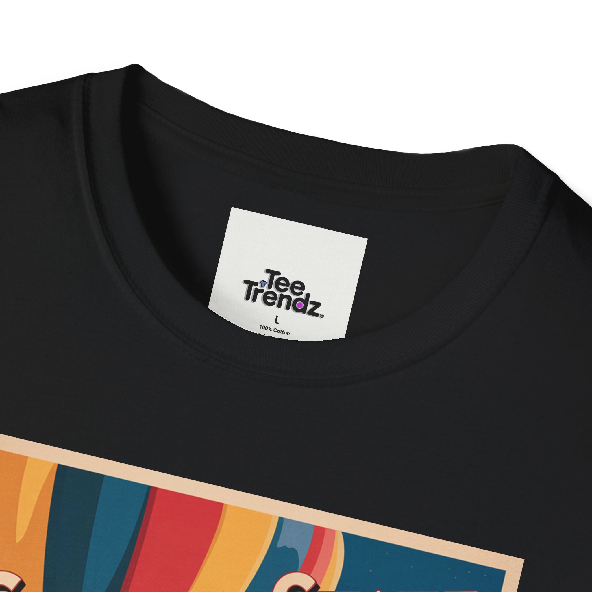 Golden State Hot Air Balloon T-Shirt — Vintage Travel Poster Tee