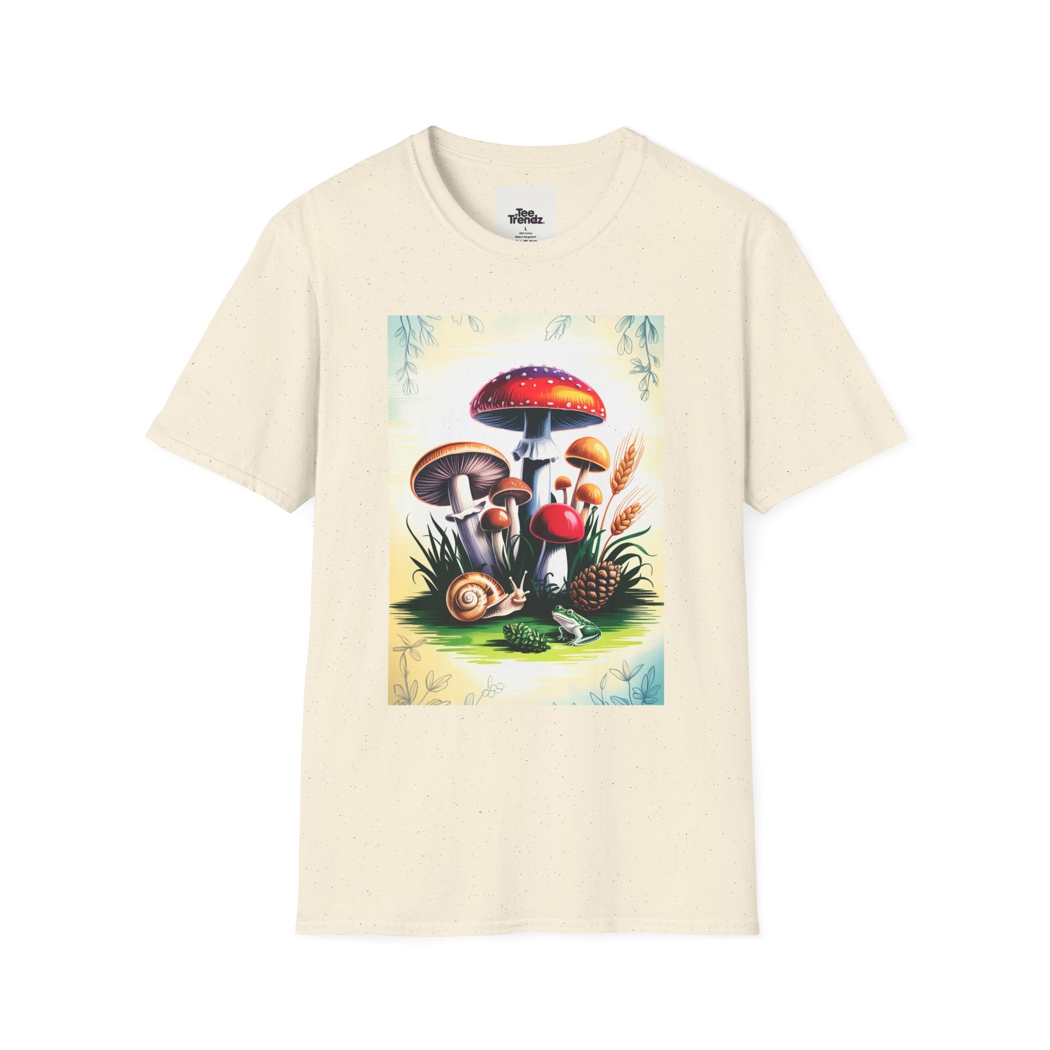 Mushroom Garden T-Shirt — Vintage Botanical Fungi Illustration