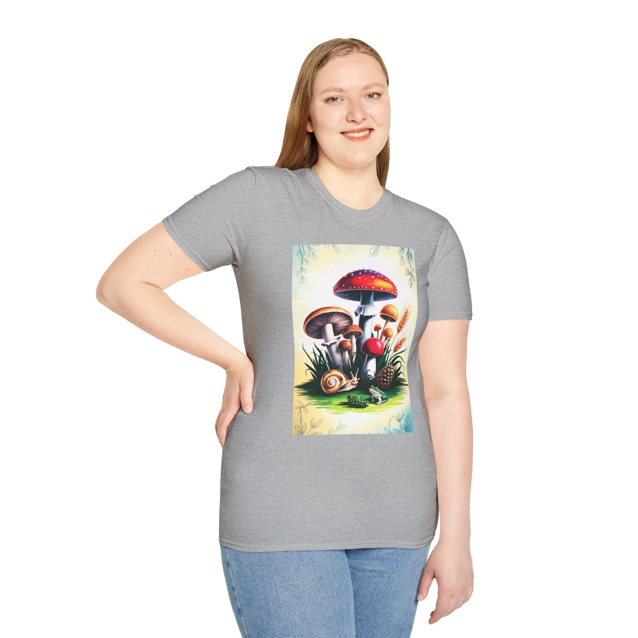 Mushroom Garden T-Shirt — Vintage Botanical Fungi Illustration