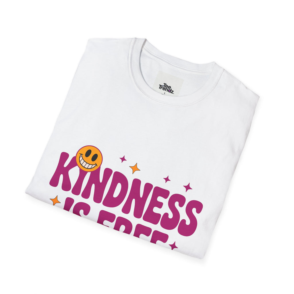 Kindness Is Free T-Shirt — Positive Message Smile Tee