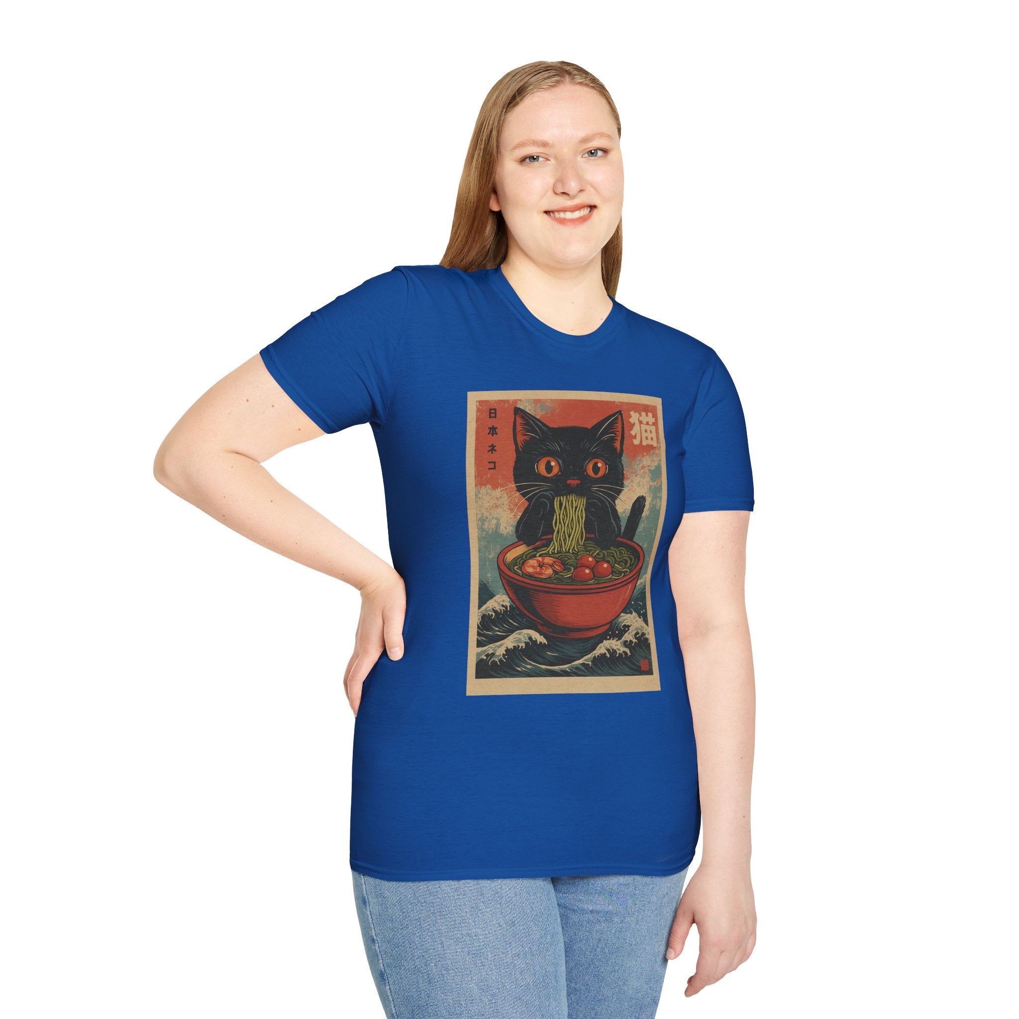 Cat Ramen T-Shirt — Vintage Japanese Neko Bowl Graphic Tee