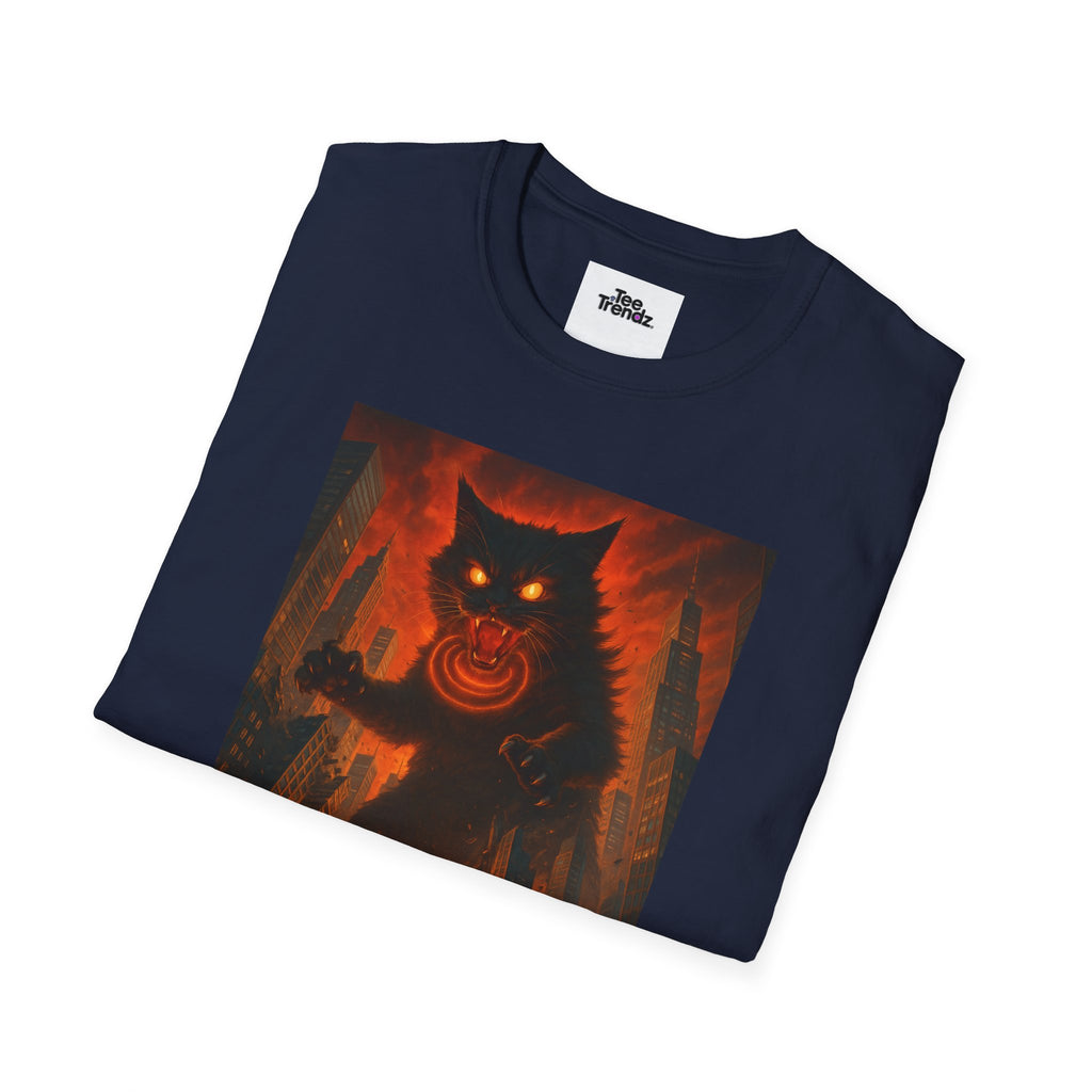 Demon Night T-Shirt — Fiery Monster Illustration Tee