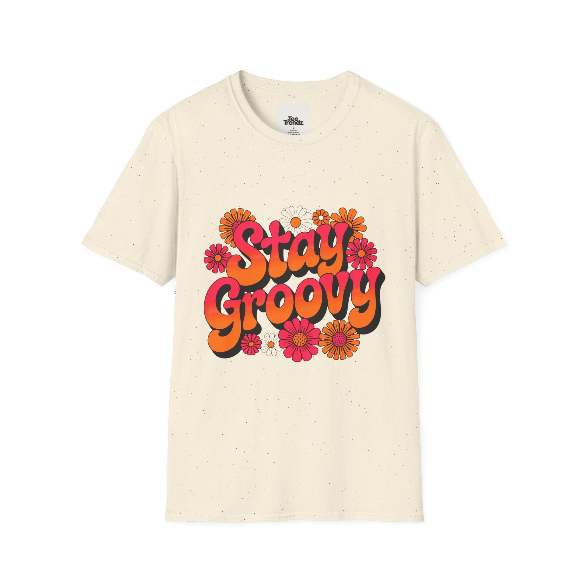 Stay Groovy T-Shirt — Retro 70s Floral Graphic Tee