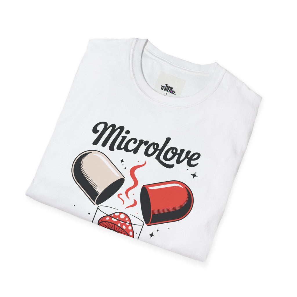 T-Shirt — "Microlove" Cute Mushroom Capsule Graphic Tee