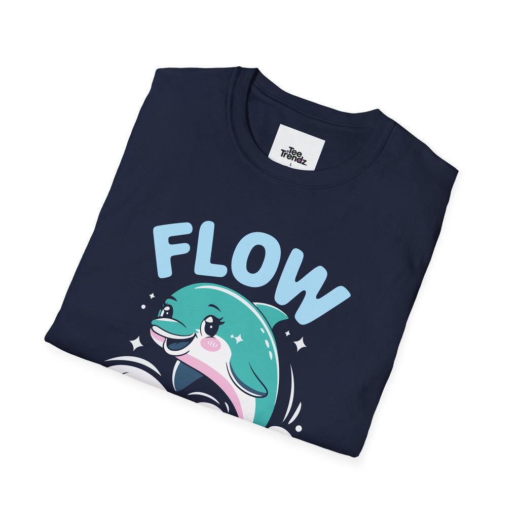 Flow Easy Dolphin T-Shirt — Cute Sea Life Graphic Tee