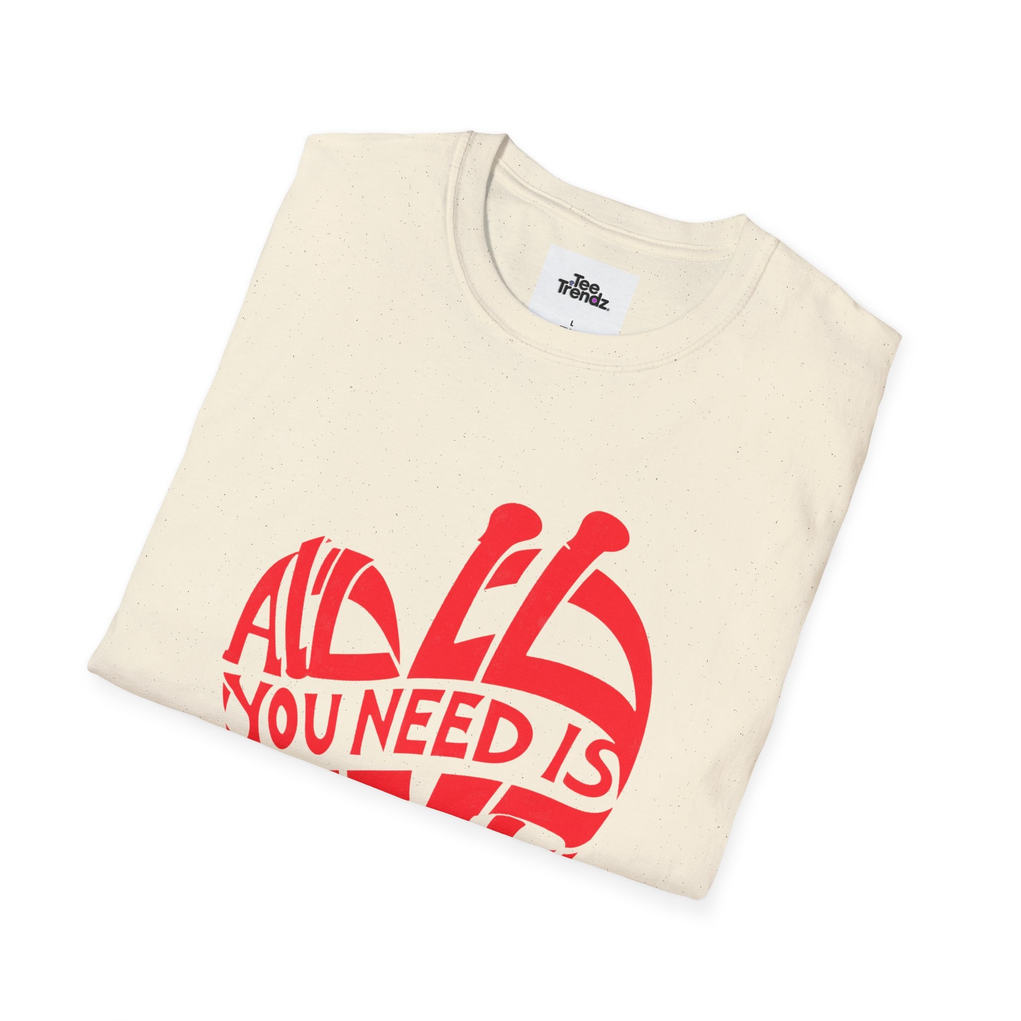 Love Heart T-Shirt — "All You Need Is Love" Retro Graphic