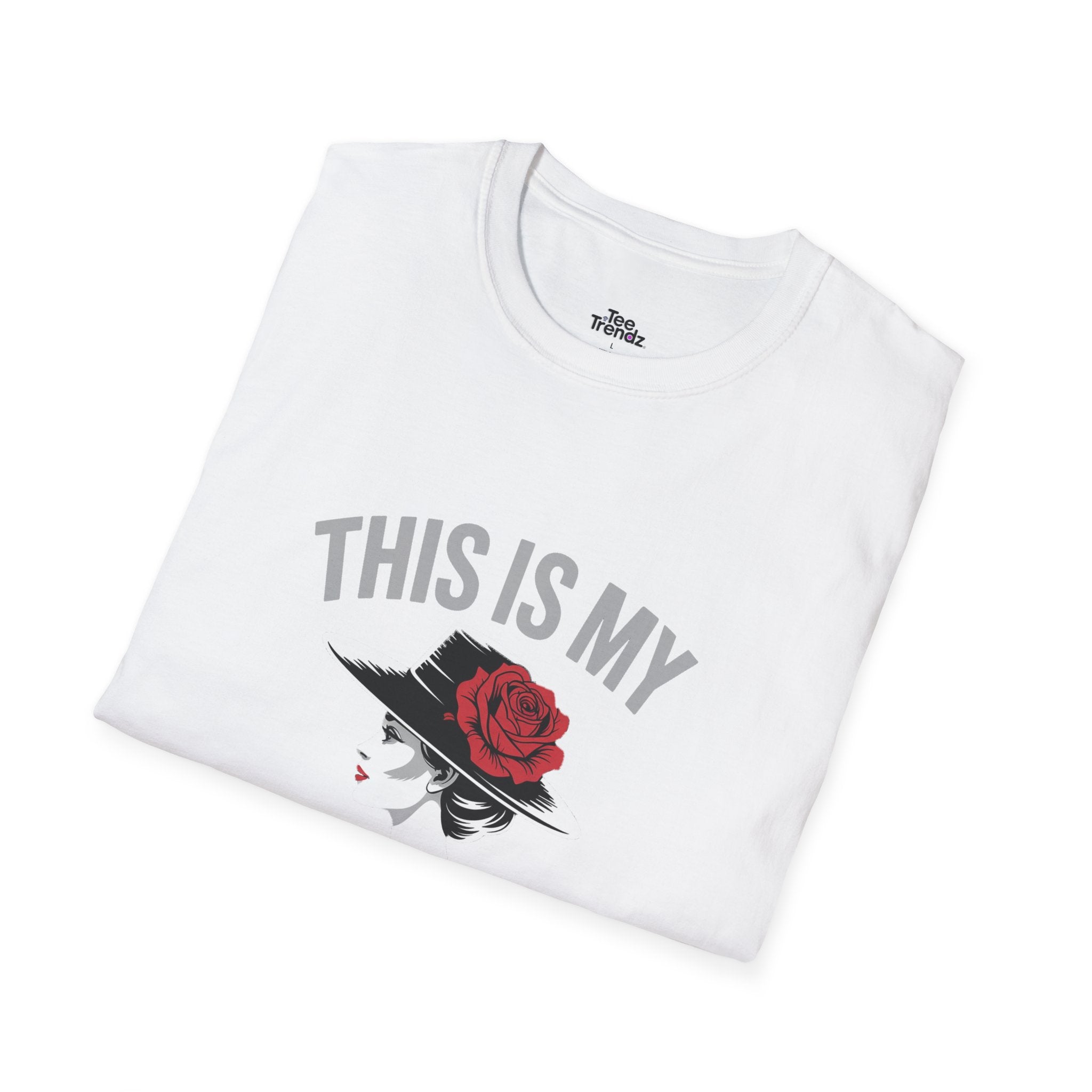 Derby Day Dress T-Shirt — "This Is My Derby Day Dress" Ladies Hat Racing Tee