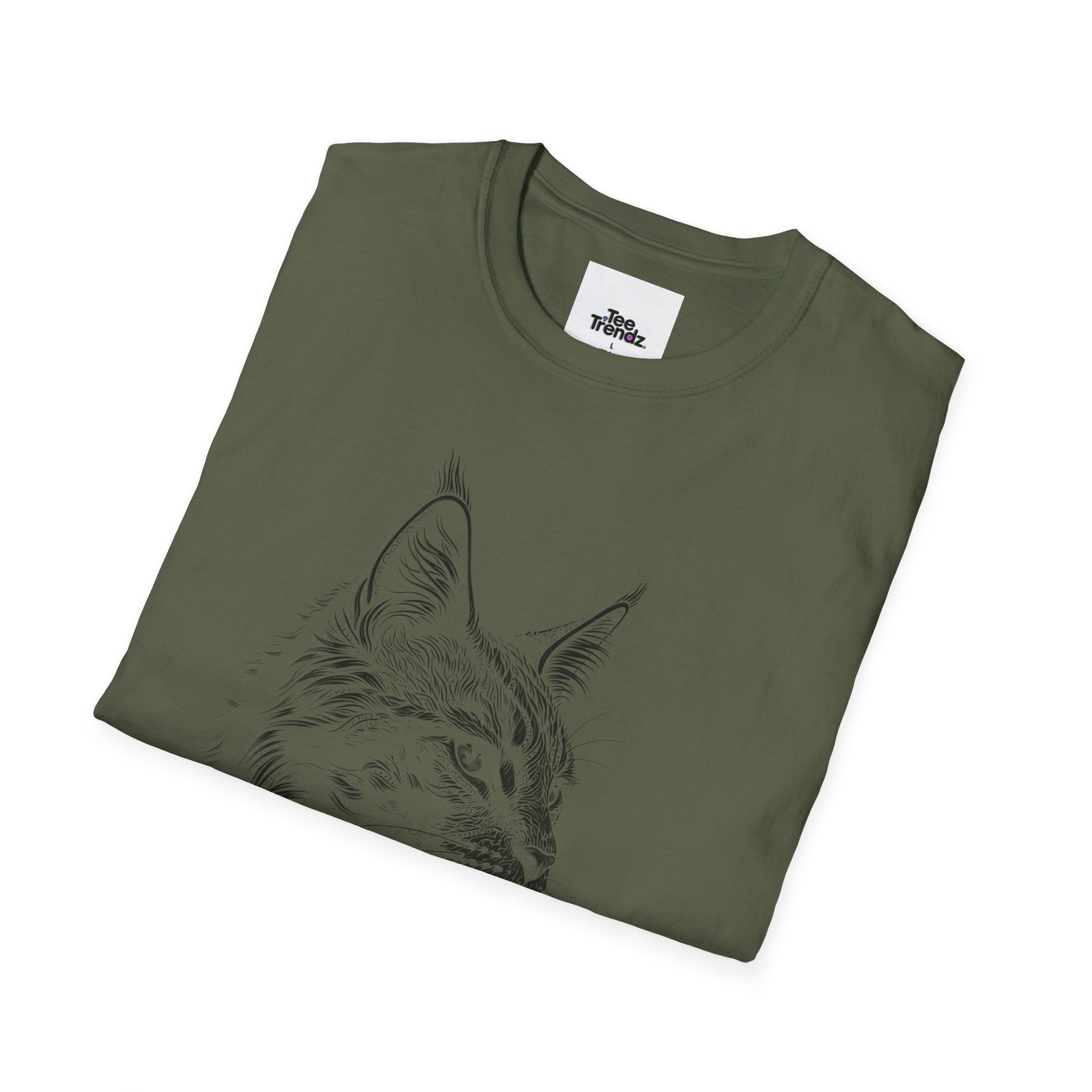 Lynx Sketch T-Shirt — Minimal Wildlife Illustration Tee