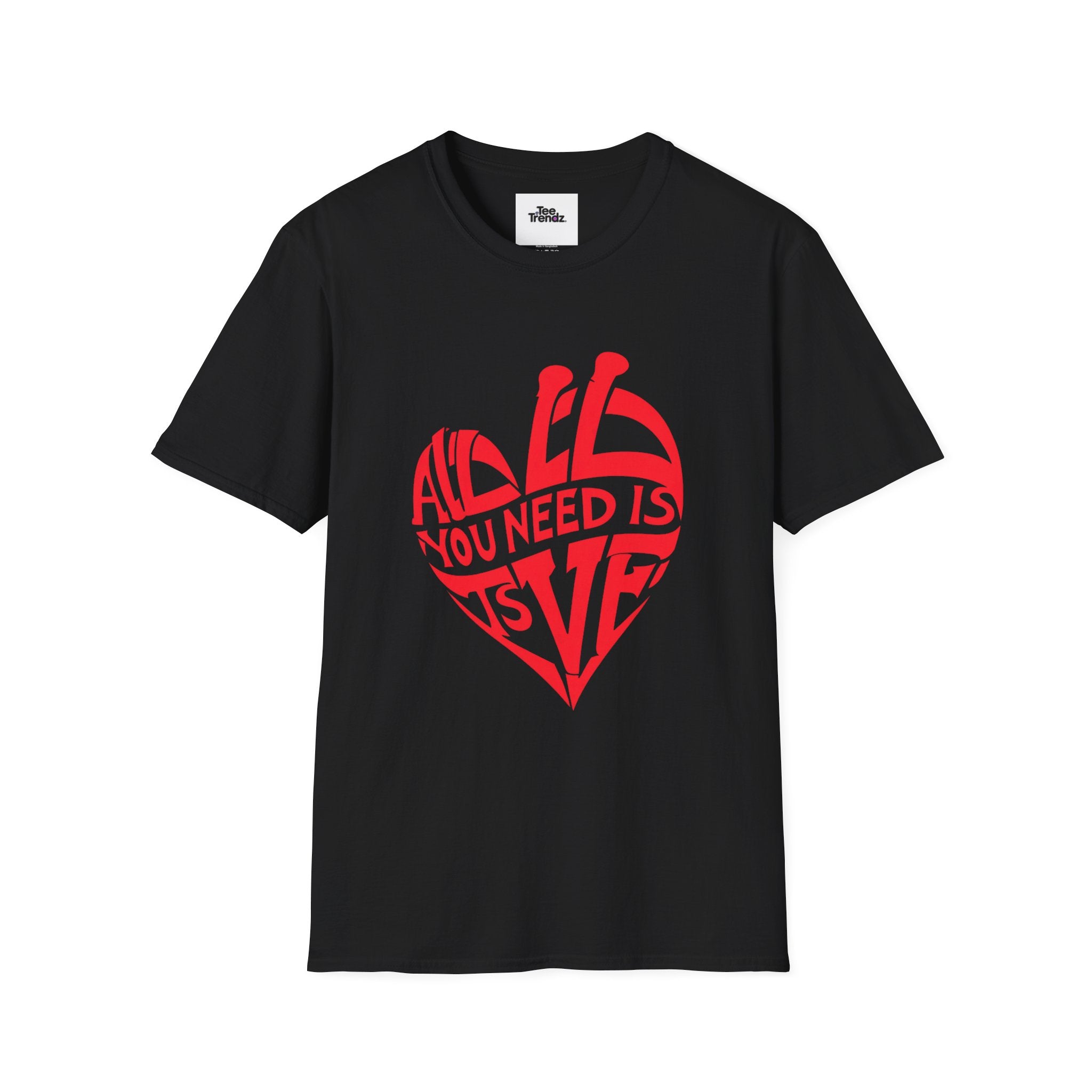 Love Heart T-Shirt — "All You Need Is Love" Retro Graphic
