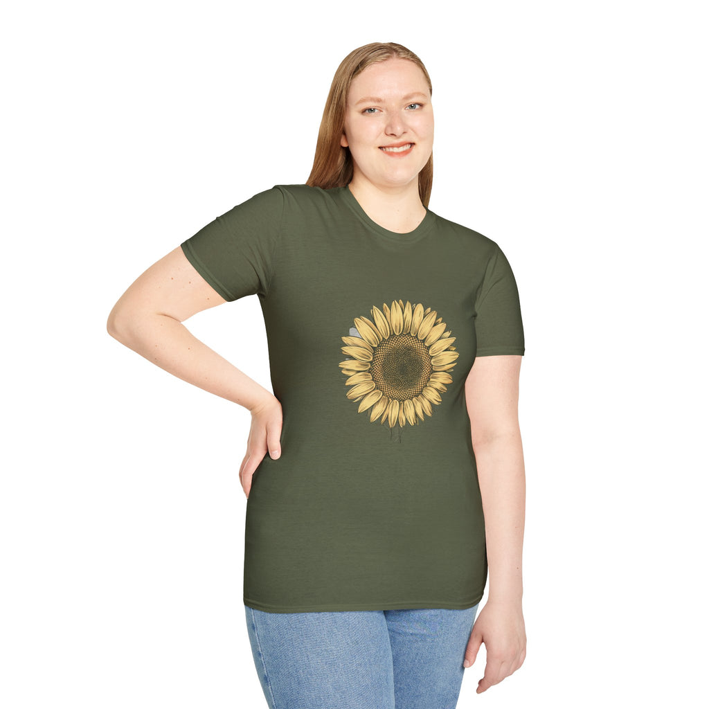 Sunflower Graphic T‑Shirt — Vintage Botanical Floral Tee