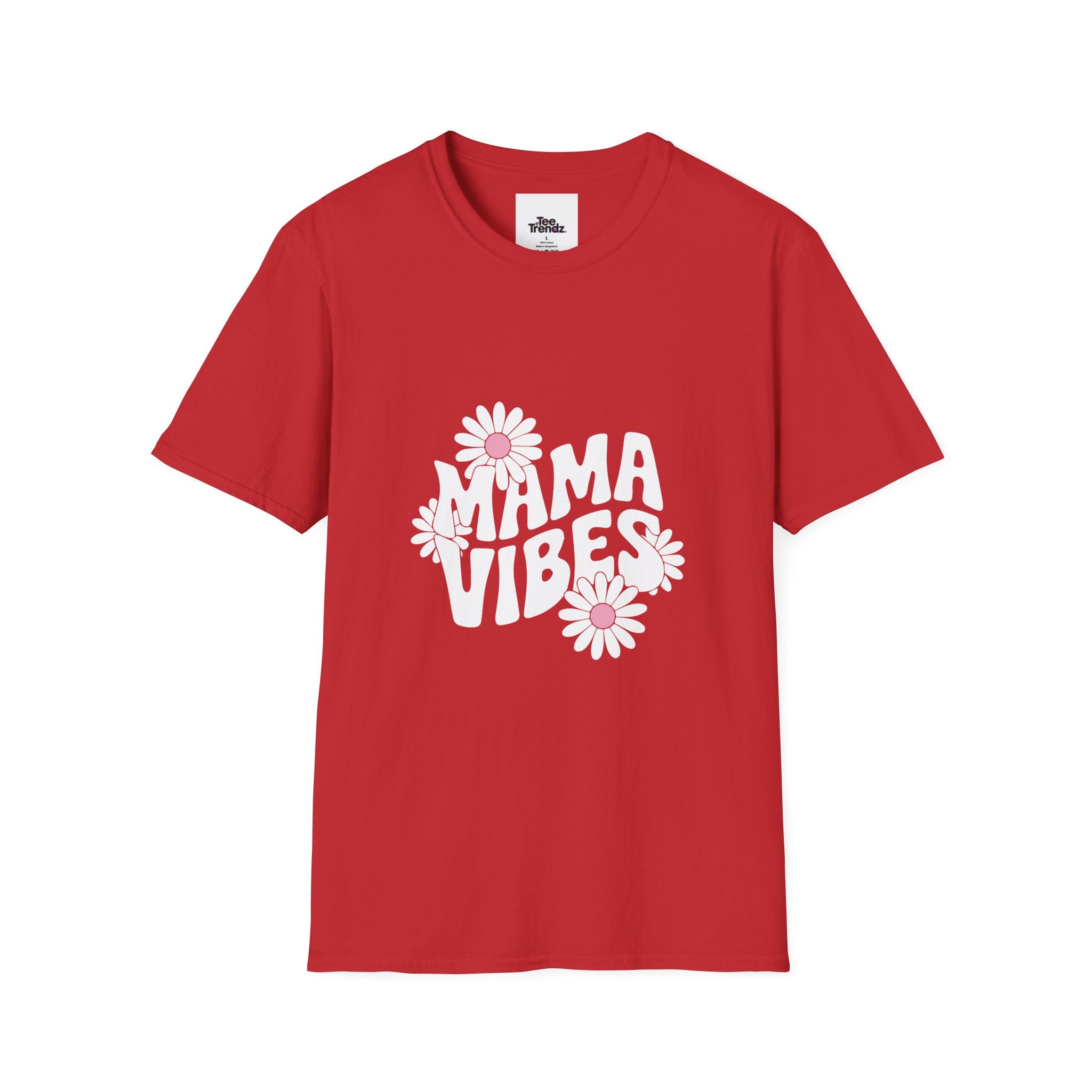 Mama Vibes Floral T-Shirt — Retro Daisy Mother's Day Tee