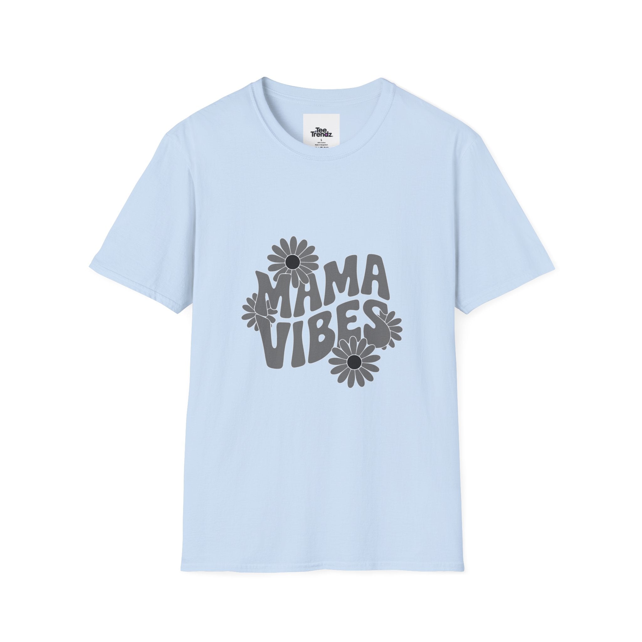 Mama Vibes Floral T-Shirt — Retro Daisy Mother's Day Tee