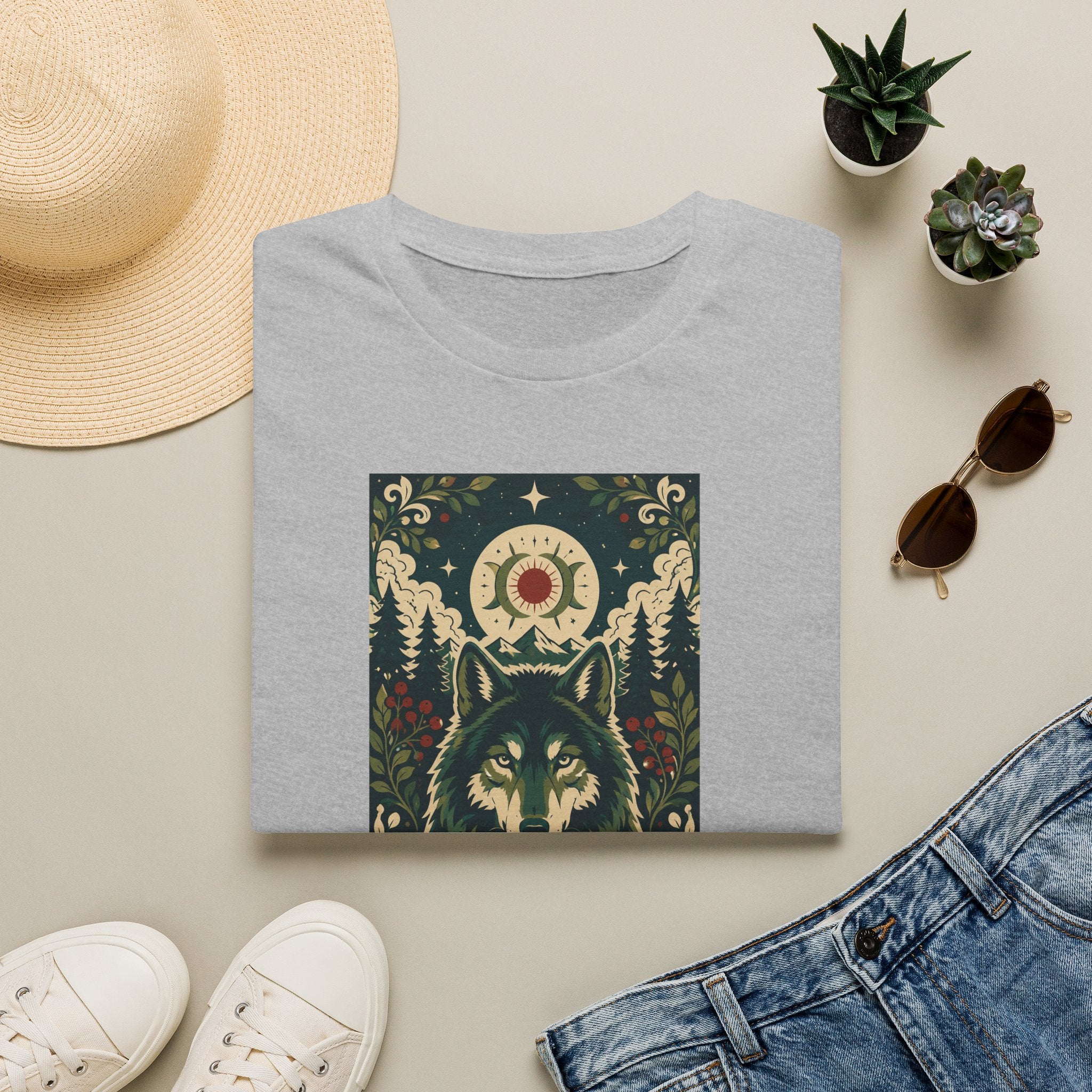 Wolf Spirit T-Shirt — Mystic Forest Moon Graphic