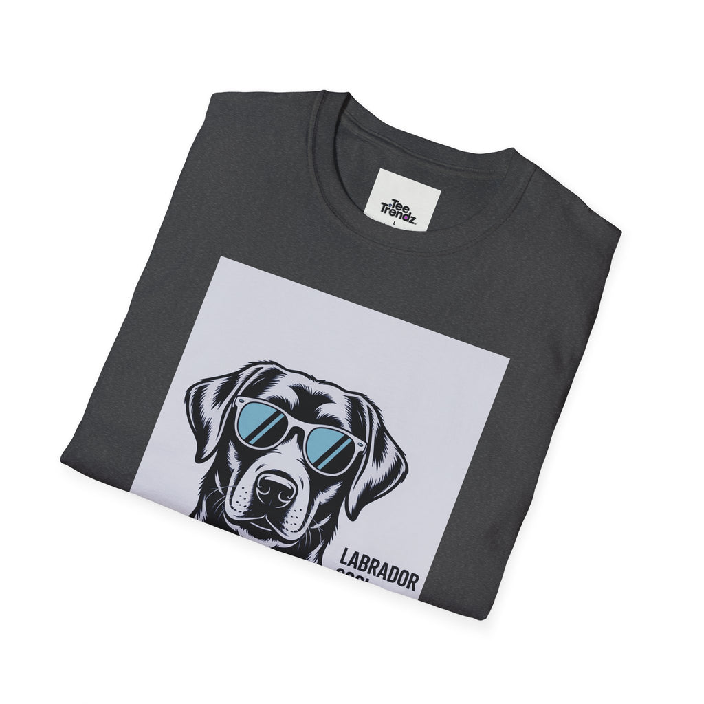 Labrador Cool T-Shirt — Black Lab with Sunglasses Graphic