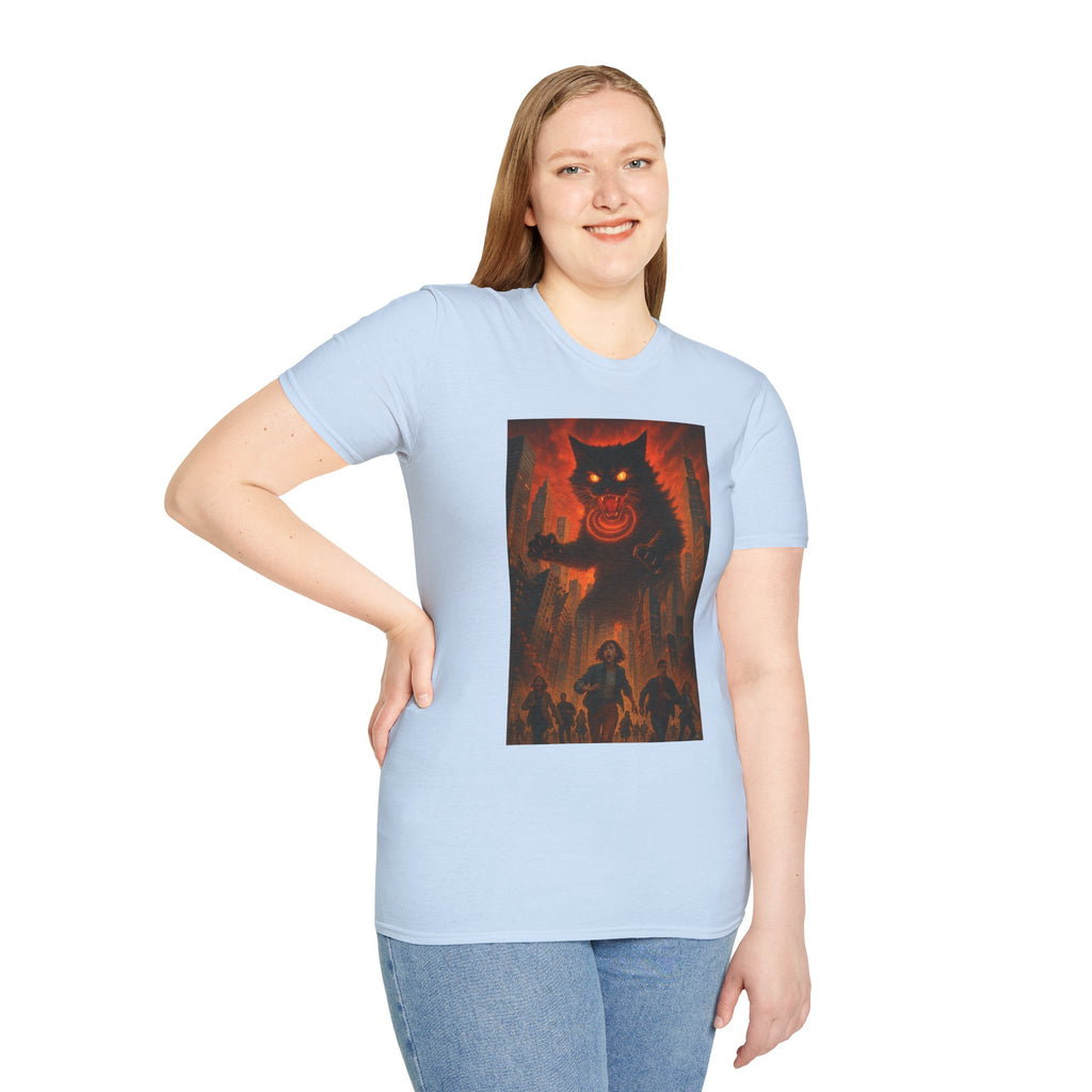 Demon Night T-Shirt — Fiery Monster Illustration Tee