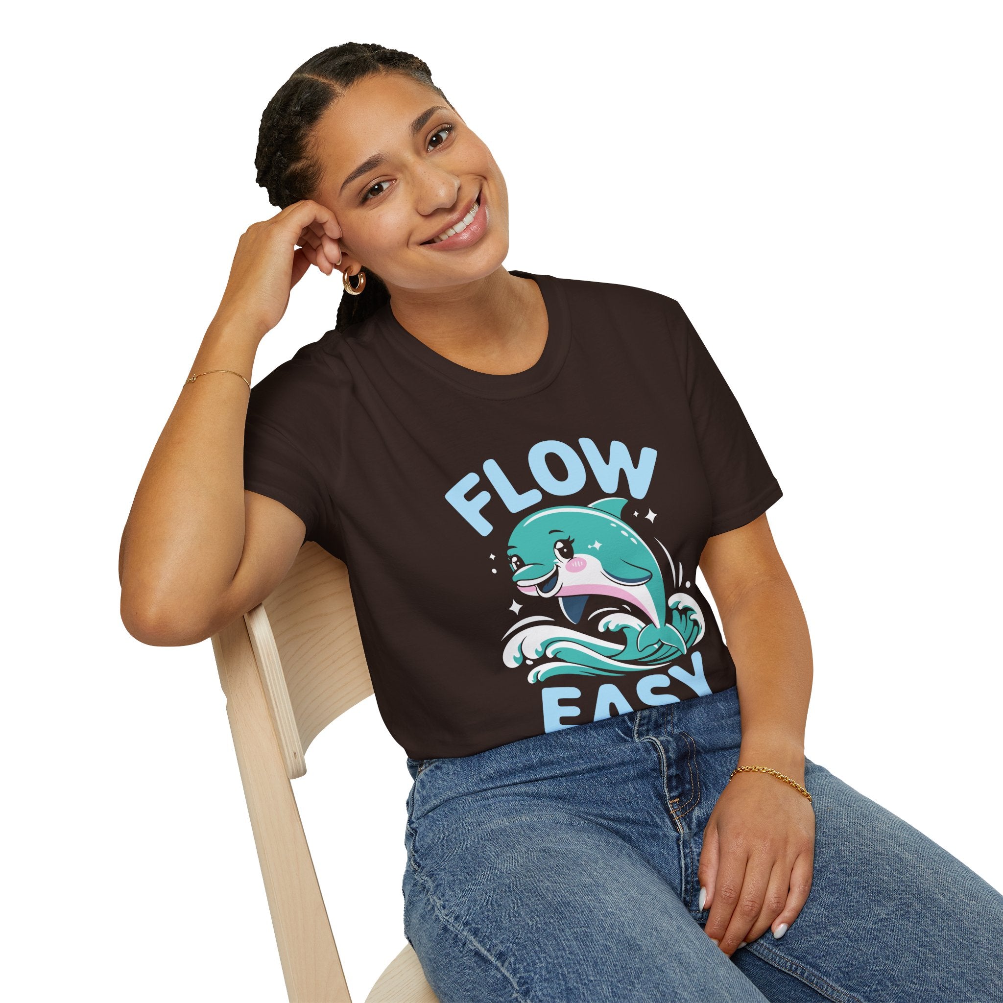 Flow Easy Dolphin T-Shirt — Cute Sea Life Graphic Tee