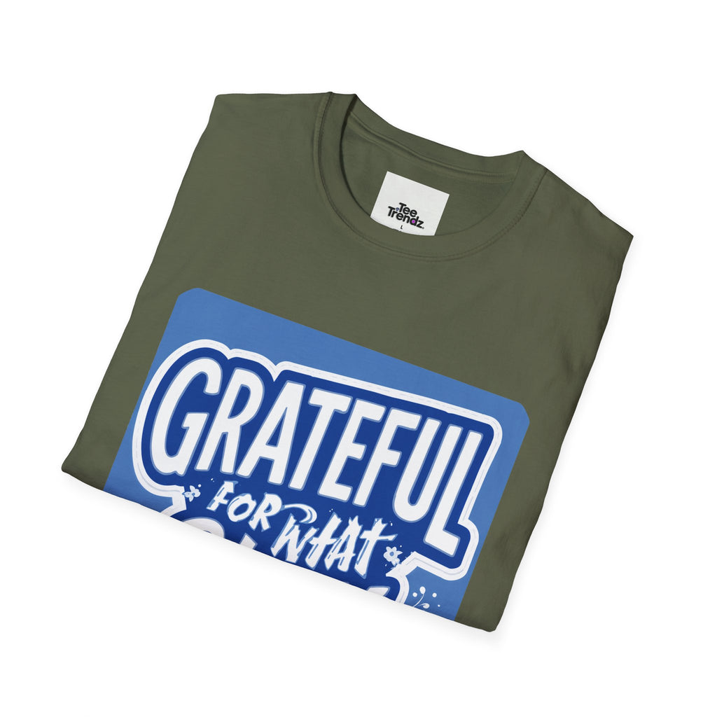 Grateful For What Stays T-Shirt — Positive Gratitude Graphic Tee