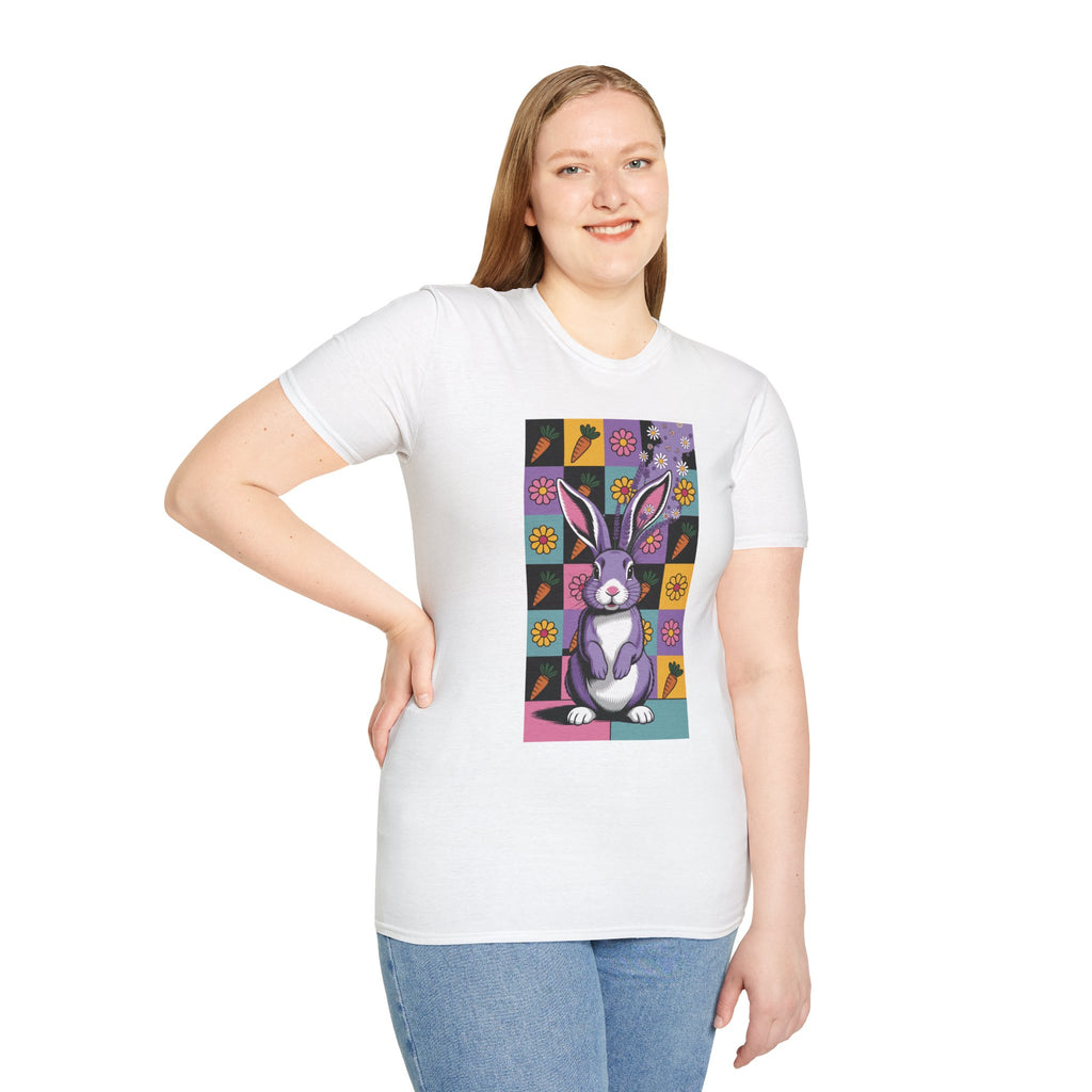 Easter Purple Bunny Art T-Shirt
