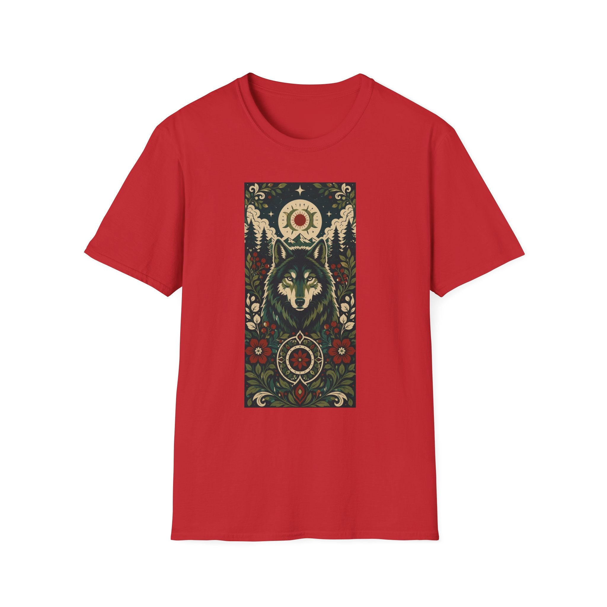 Wolf Spirit T-Shirt — Mystic Forest Moon Graphic