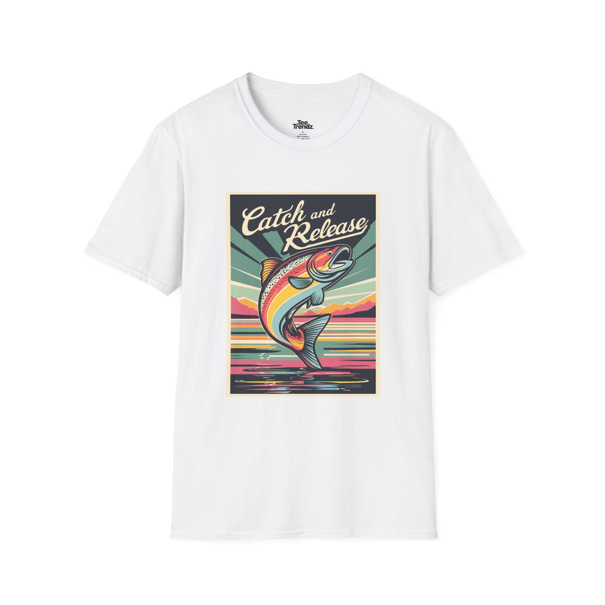 Catch and Release Fishing T-Shirt — Retro Trout Angler Tee