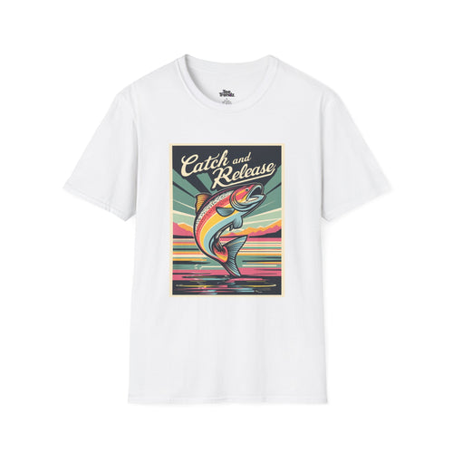 Catch and Release Fishing T-Shirt — Retro Trout Angler Tee