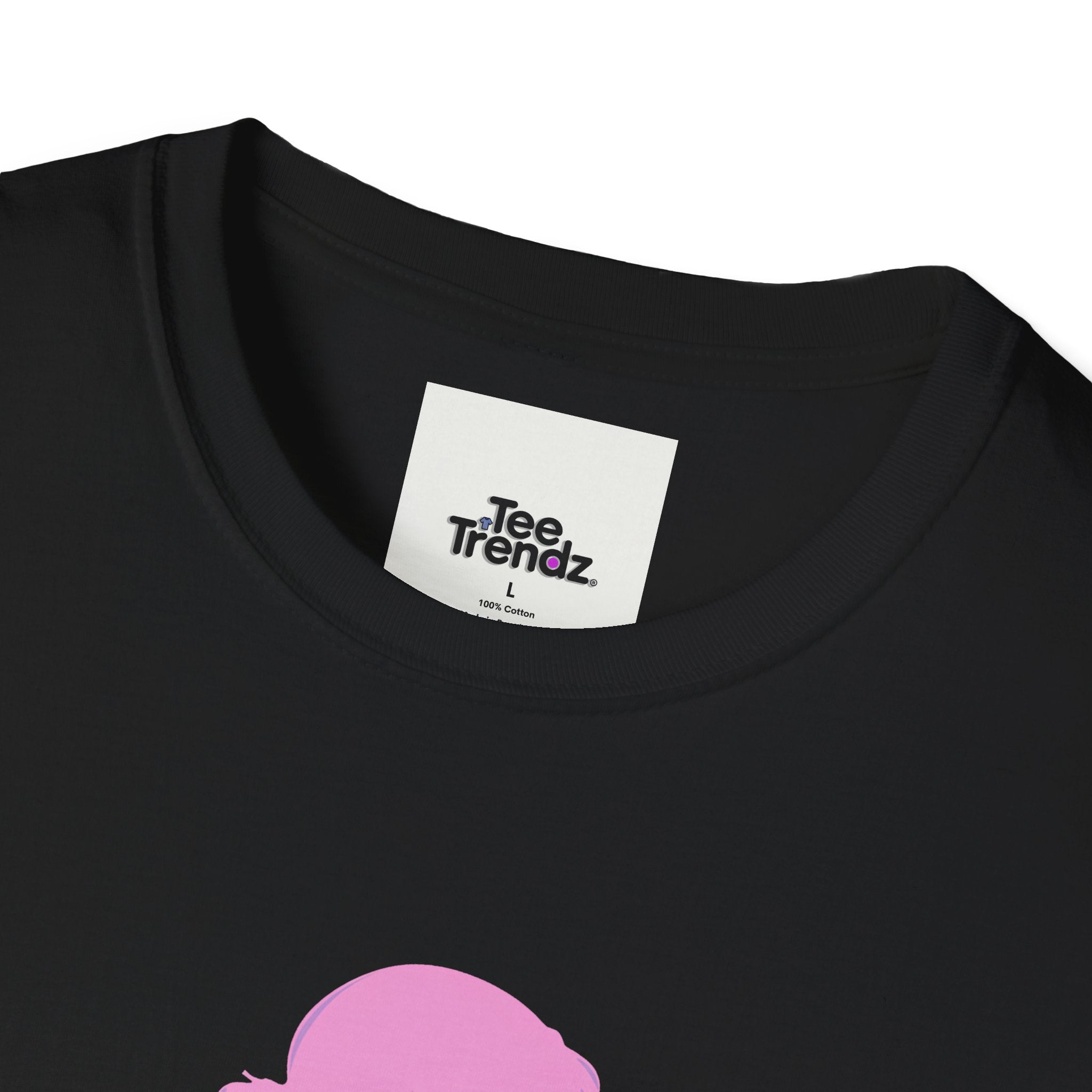 Floral Silhouette Tee — Pink Woman Dress Flower Graphic T-Shirt