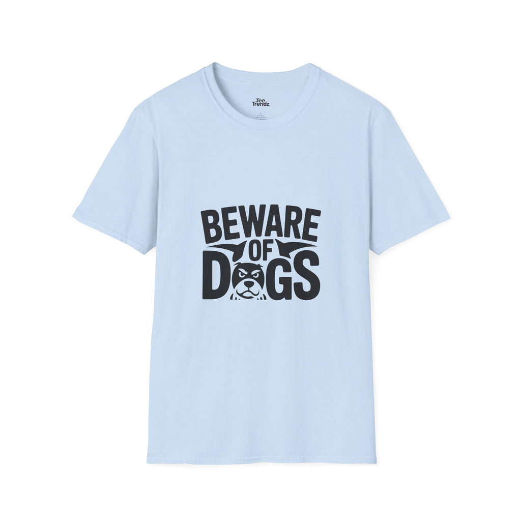 Beware of Dogs T-Shirt — Funny Bulldog Graphic Tee for Dog Lovers