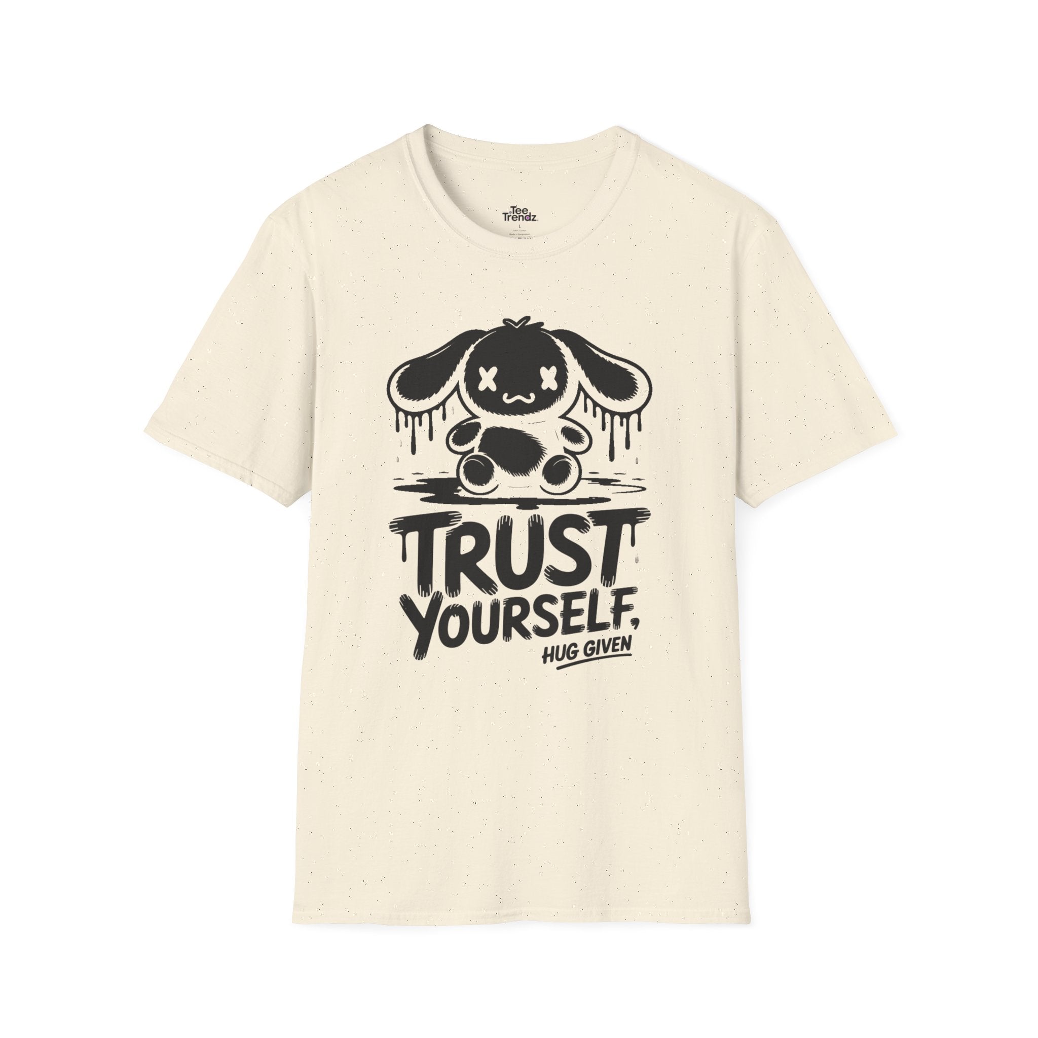 Trust Yourself Cute Bunny Graphic Tee — "Trust Yourself" Motivational T-Shirt
