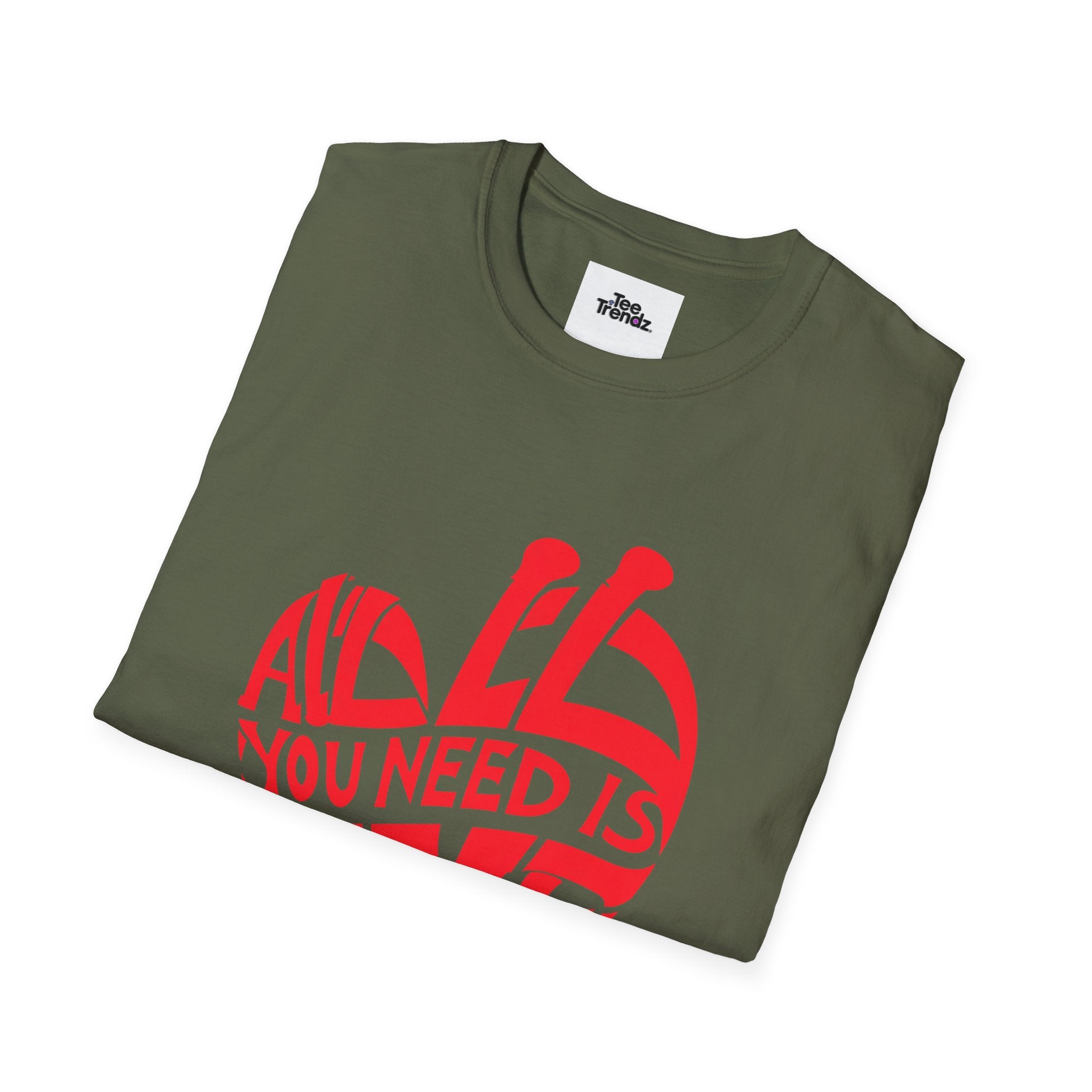Love Heart T-Shirt — "All You Need Is Love" Retro Graphic